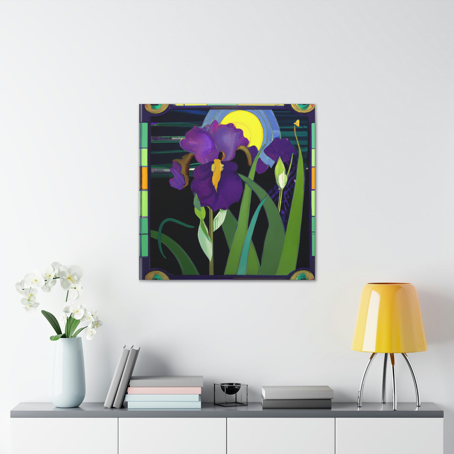 "Iris of Moonlight Glitz" - Canvas