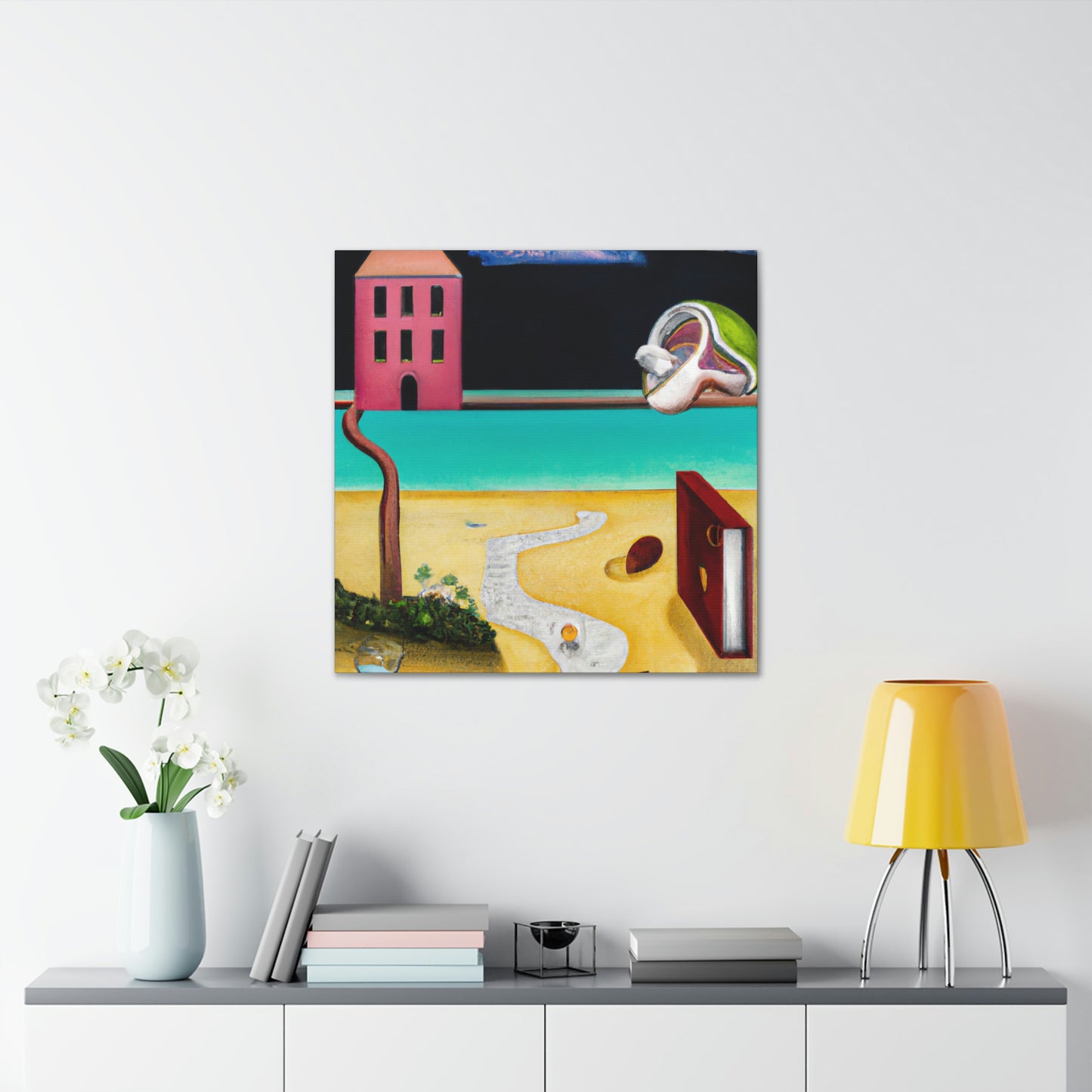 "Tropical Beach Mirage" - Canvas