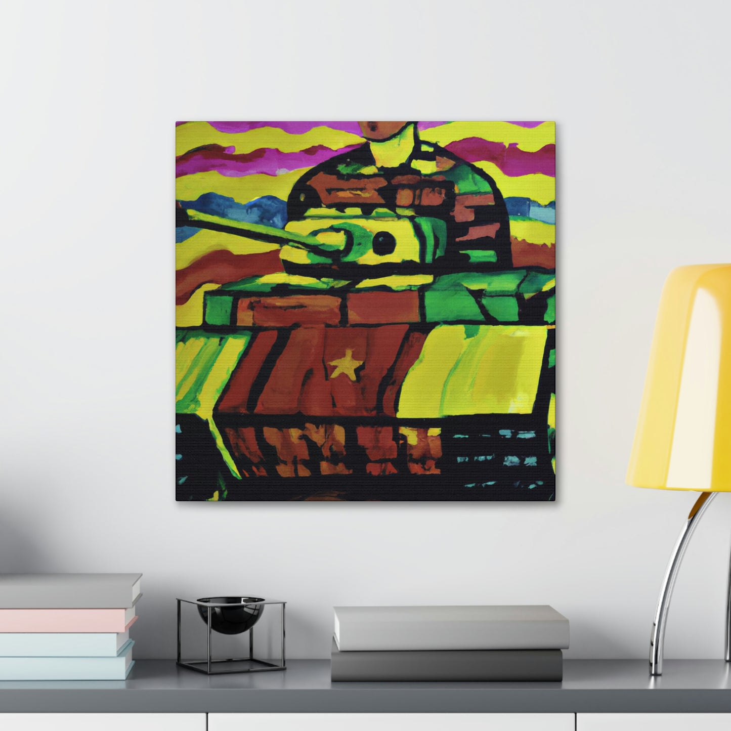 "Tank Operator in Fauvism" - Canvas