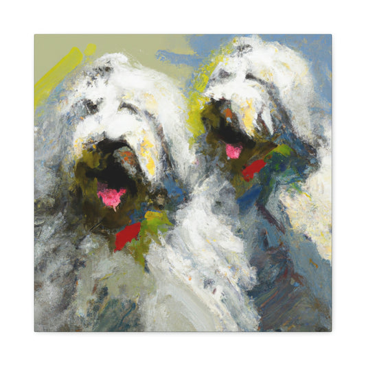 "Old English Sheepdog Dream" - Canvas