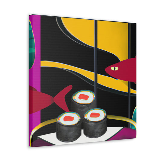 "Rolling Wave of Sushi" - Canvas