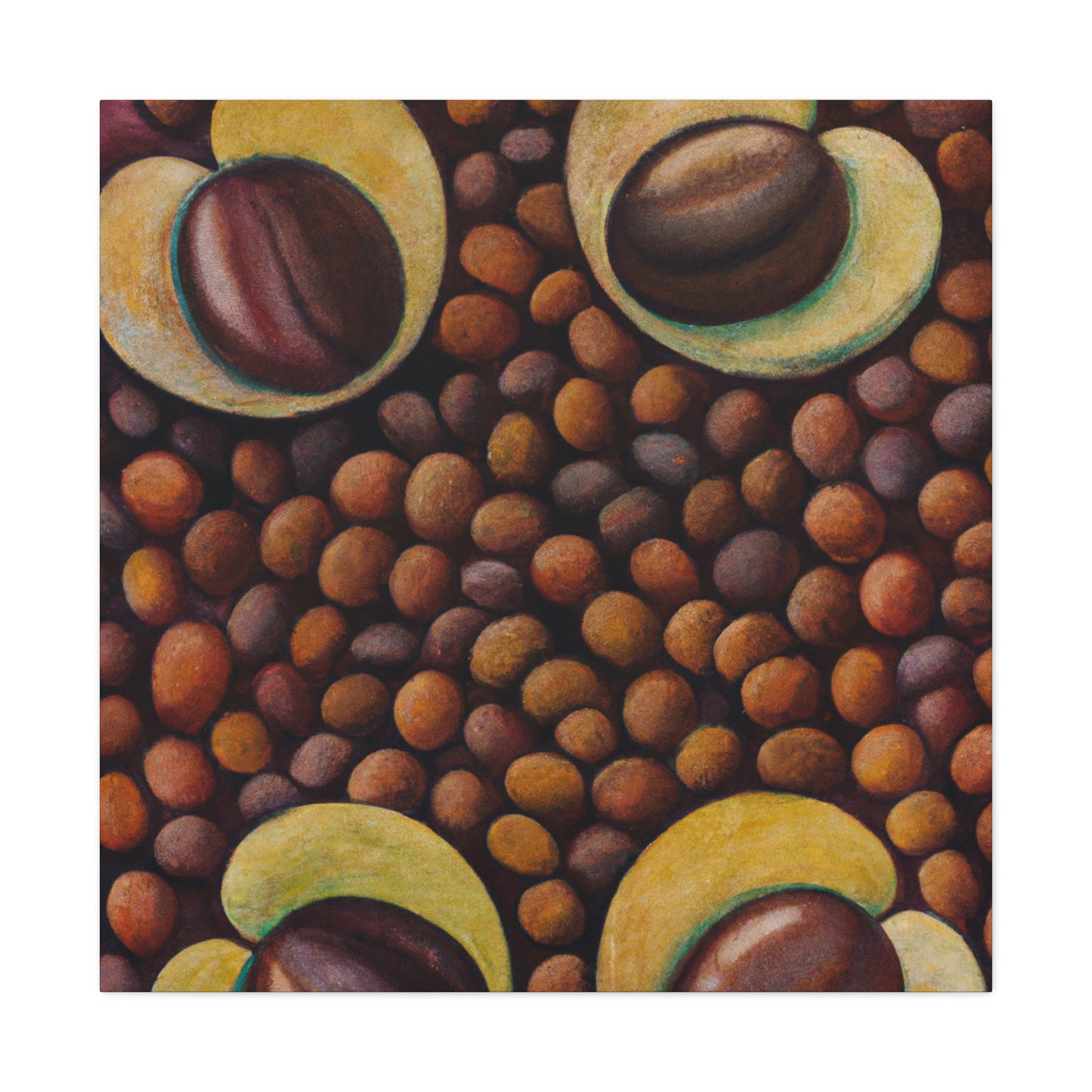 "Coffee Bean Harvesting" - Canvas