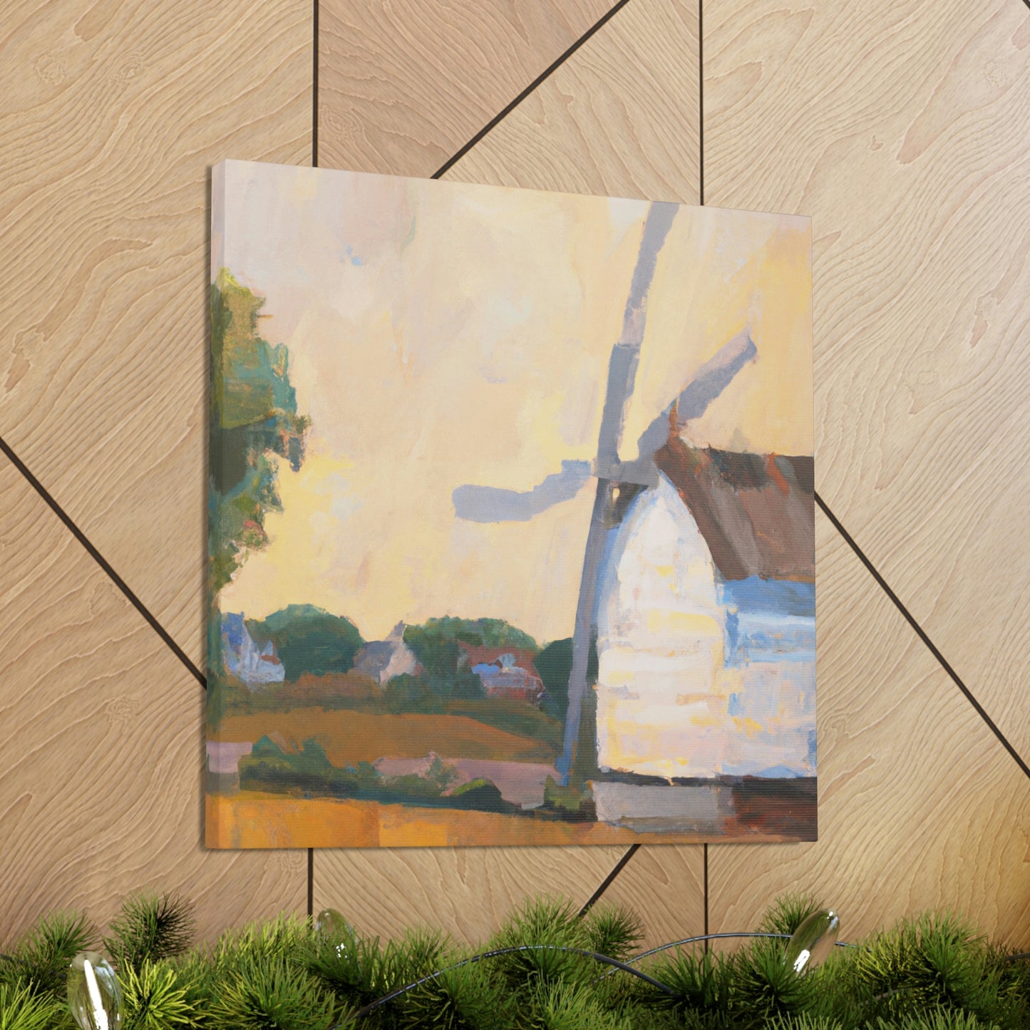 Windmill in the Mist - Canvas