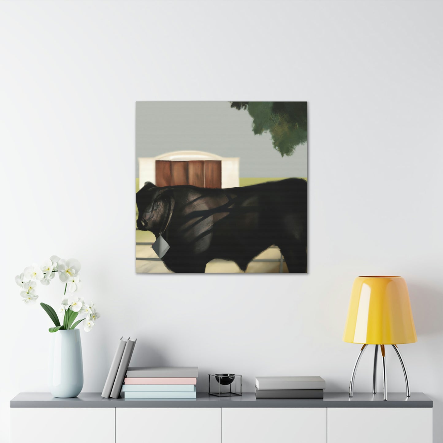 "Black Angus, Art Deco" - Canvas