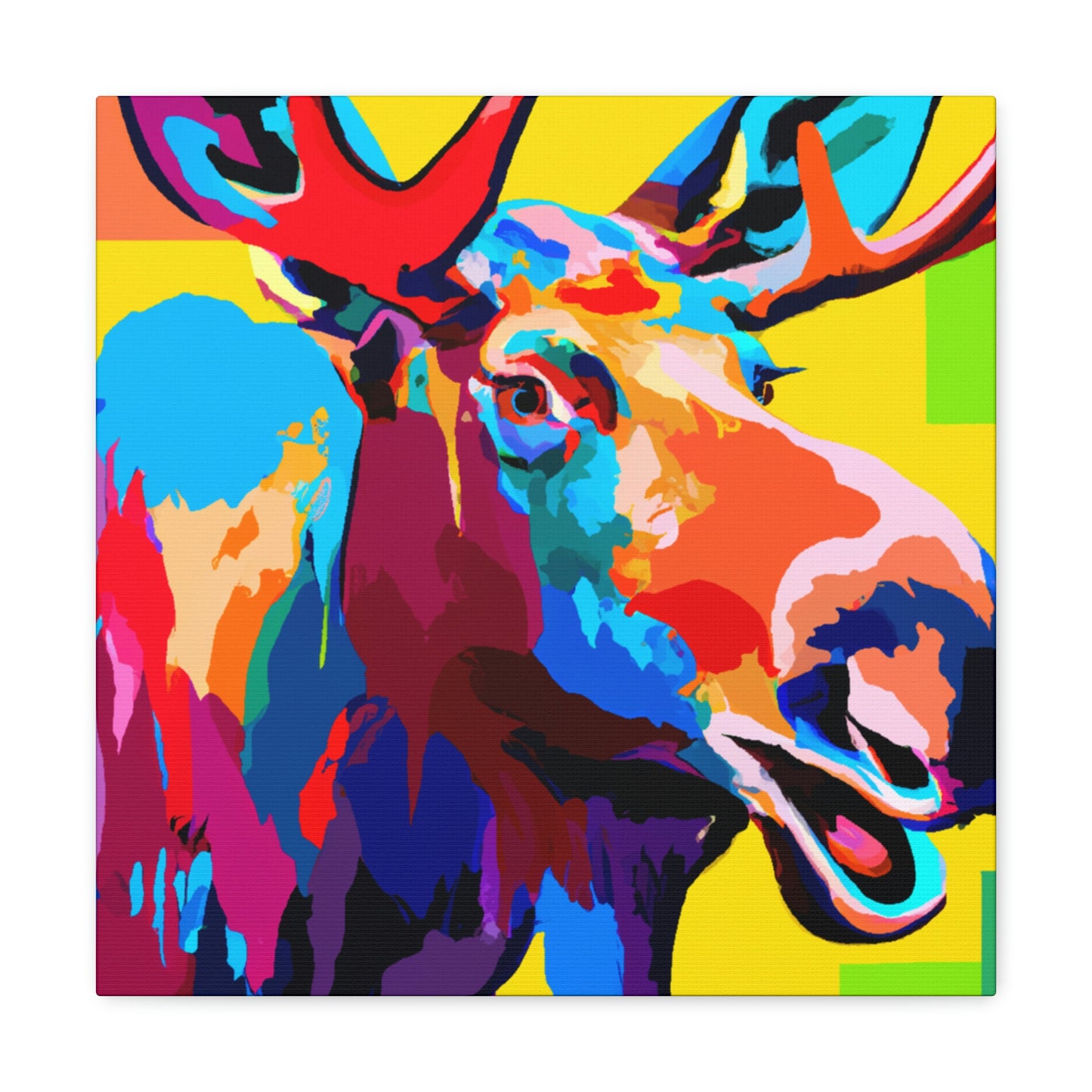 "Moose in Pop Art" - Canvas