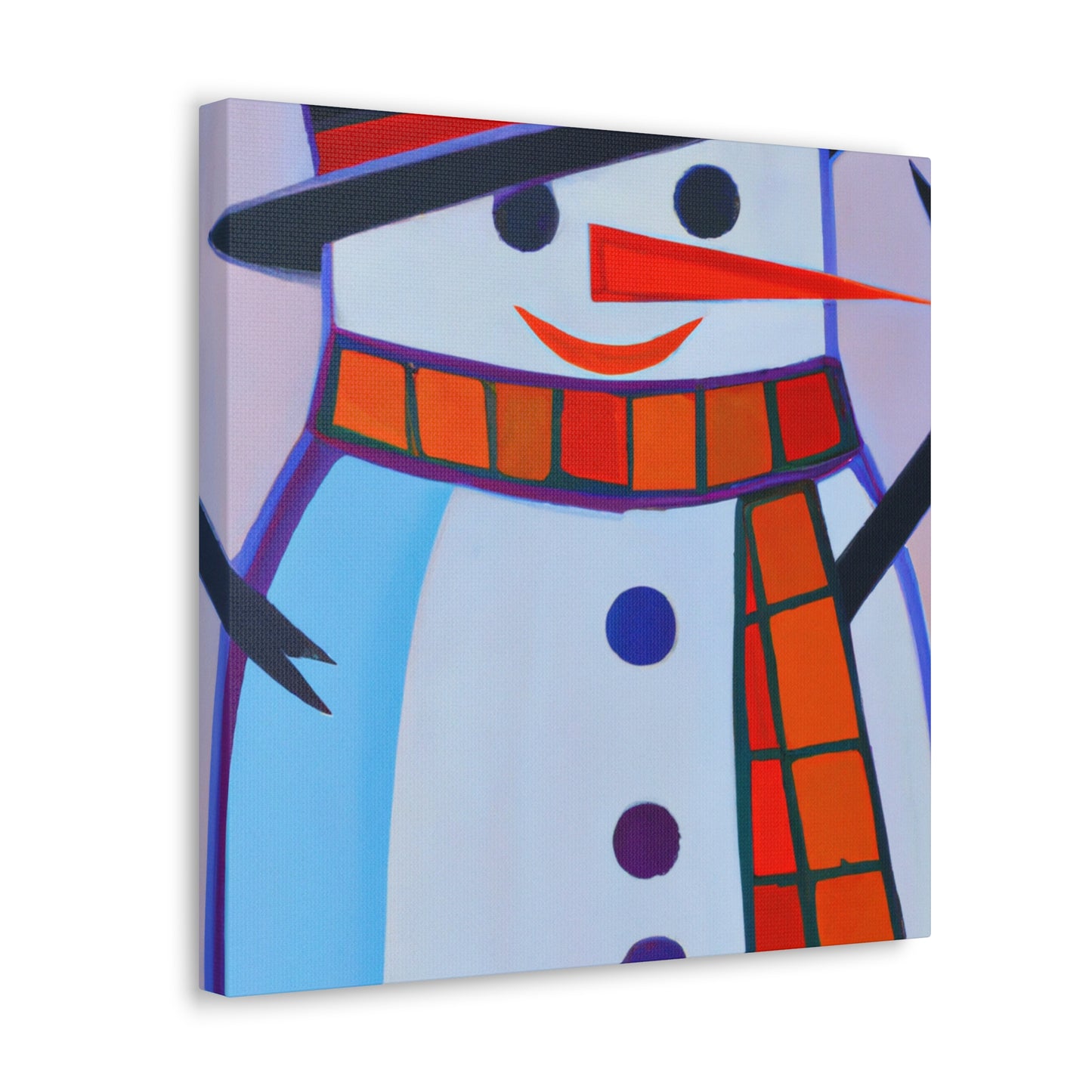 "Frosty Art Deco Snowman" - Canvas