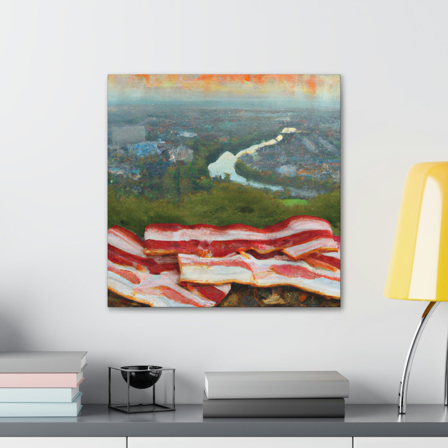 "Bacon Under Moonlight" - Canvas