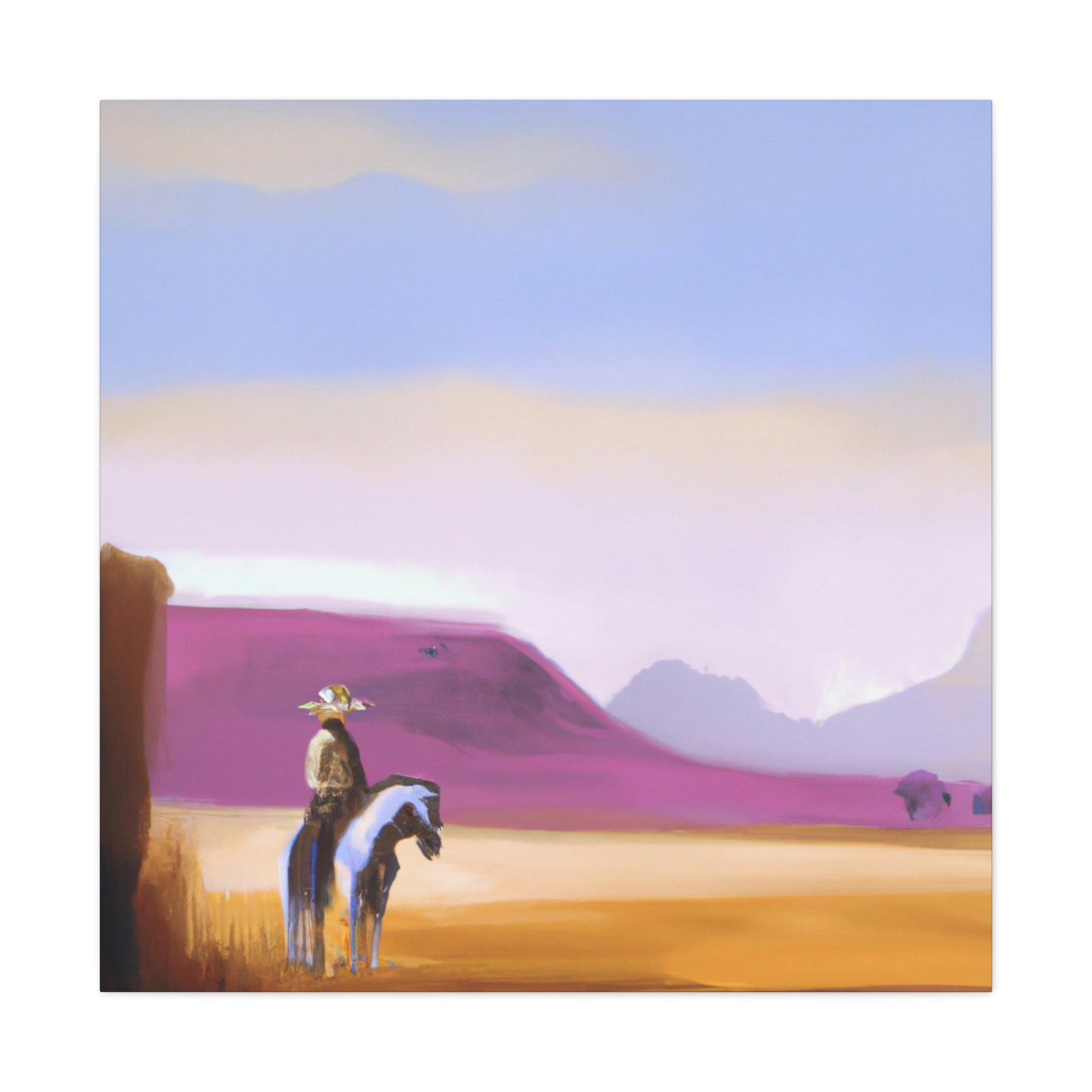 "Western Dusk Landscape" - Canvas