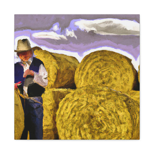 Harvest of Hay Bales - Canvas