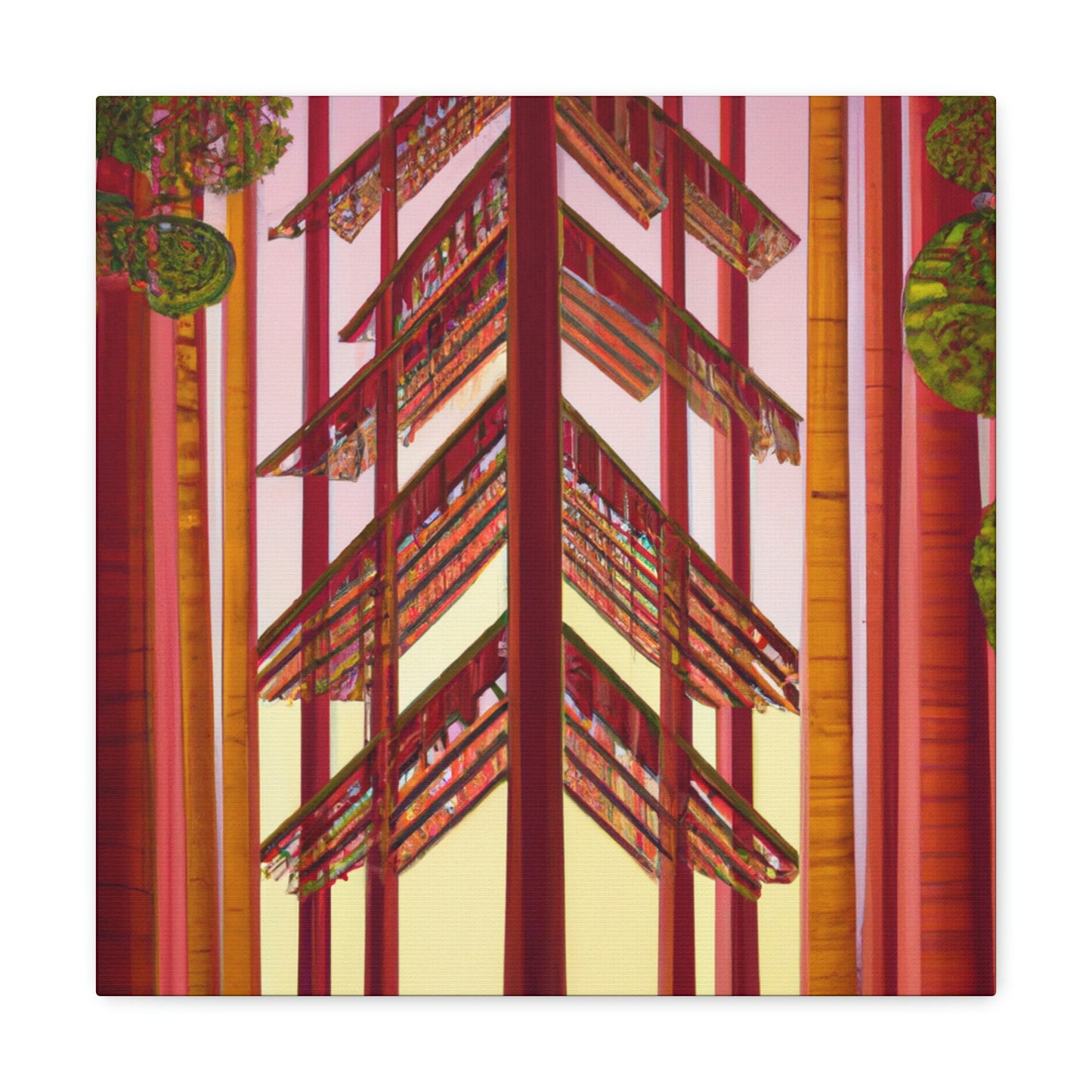 "Futuristic Redwood Monument" - Canvas