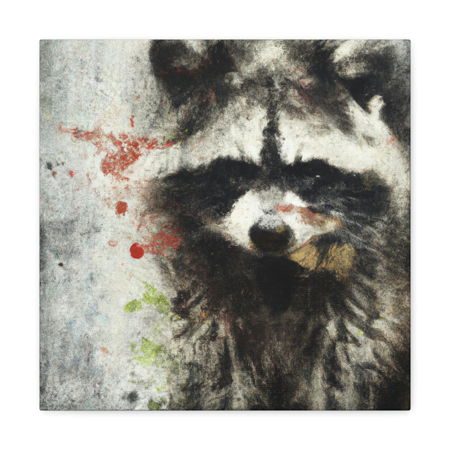 Raccoon in Reflection - Canvas