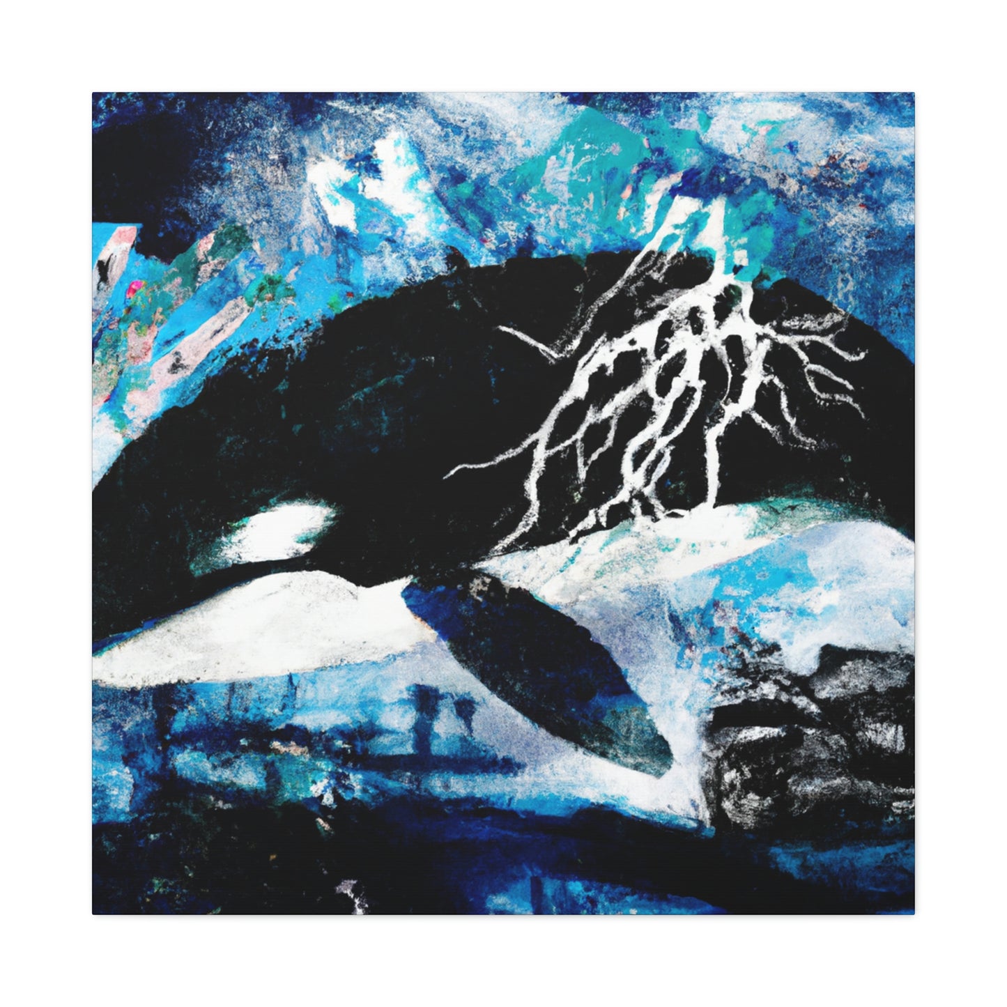 Whale in Abstract Form - Canvas