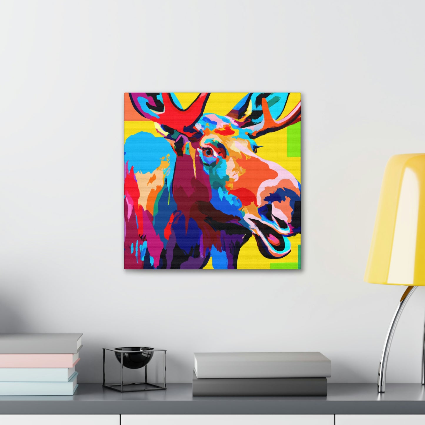 "Moose in Pop Art" - Canvas