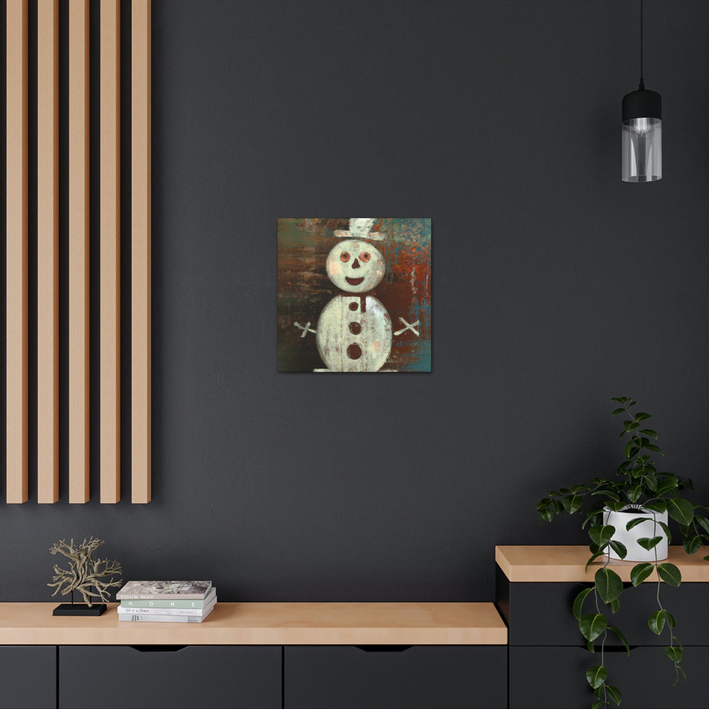 "Snowman in Expressionism" - Canvas