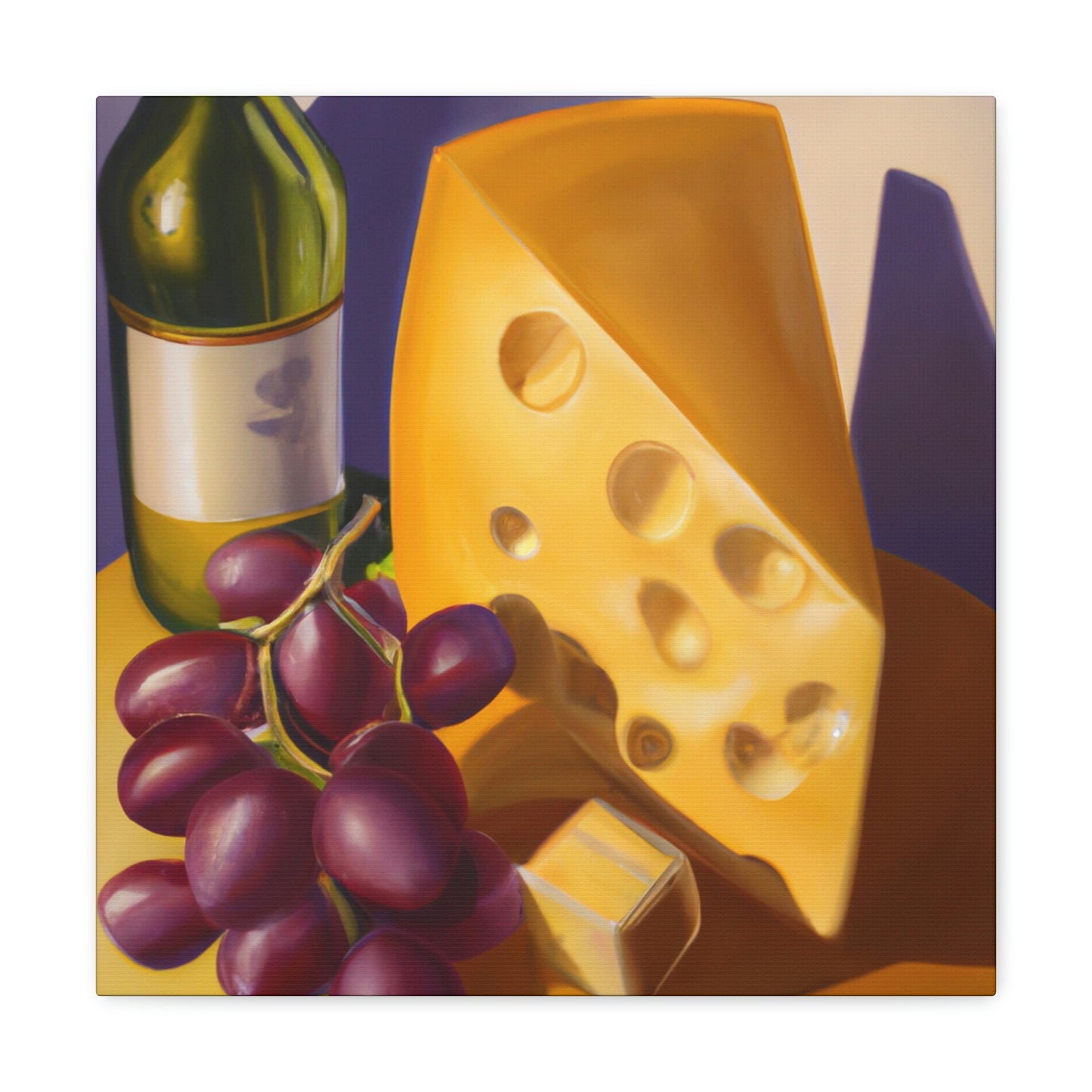 Cheese and Grapes Feast - Canvas