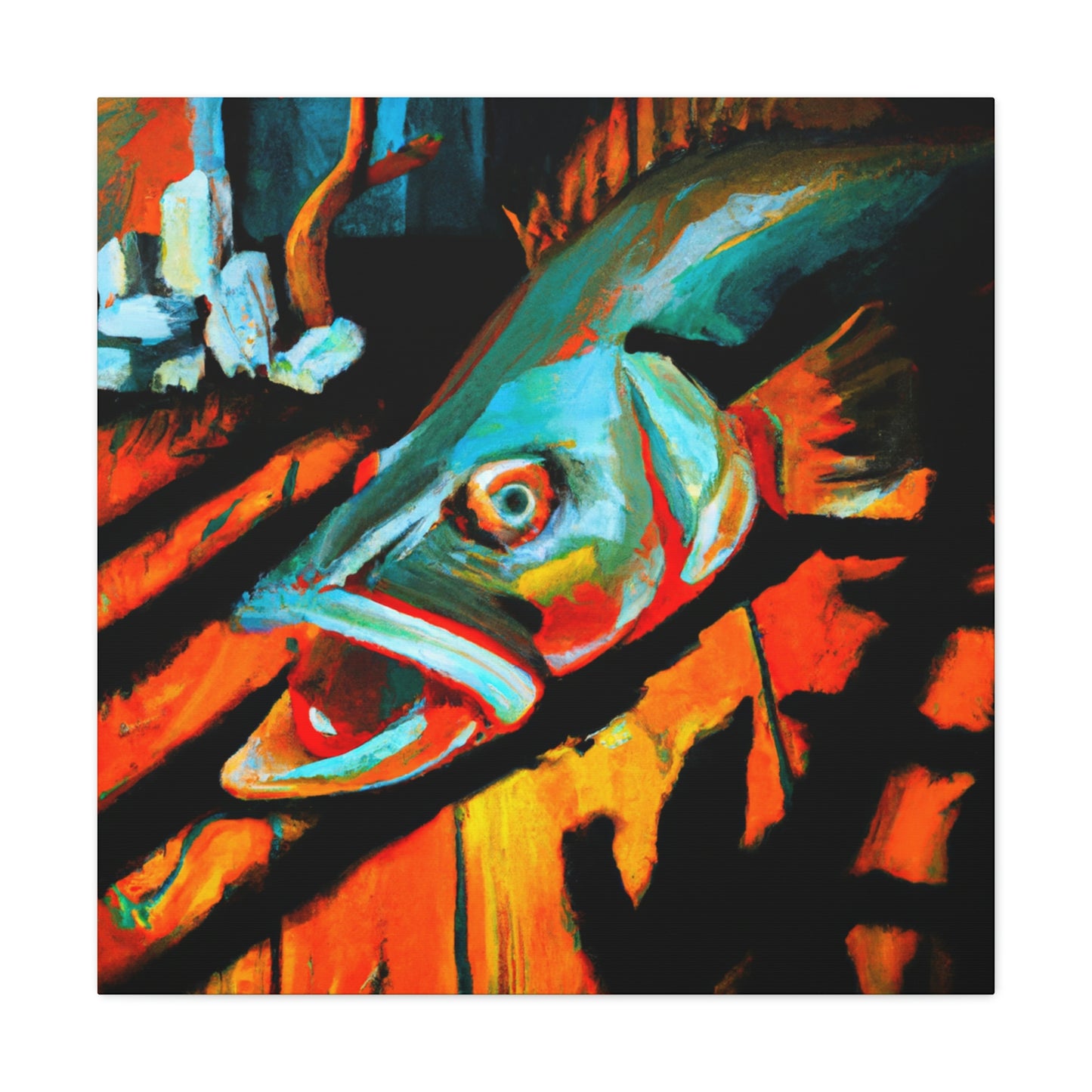 Walleye in Expressionism - Canvas