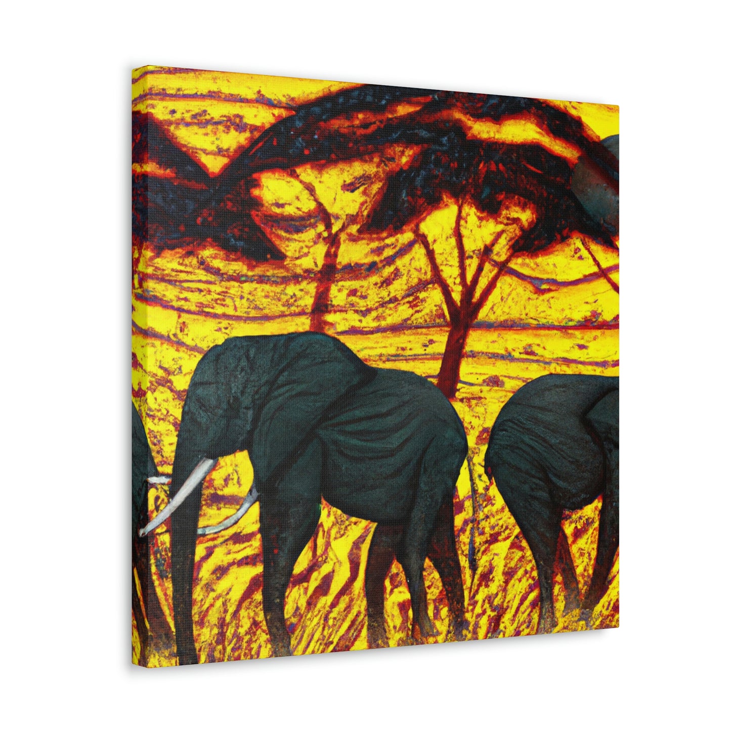 Elephant Afternoon Delight - Canvas