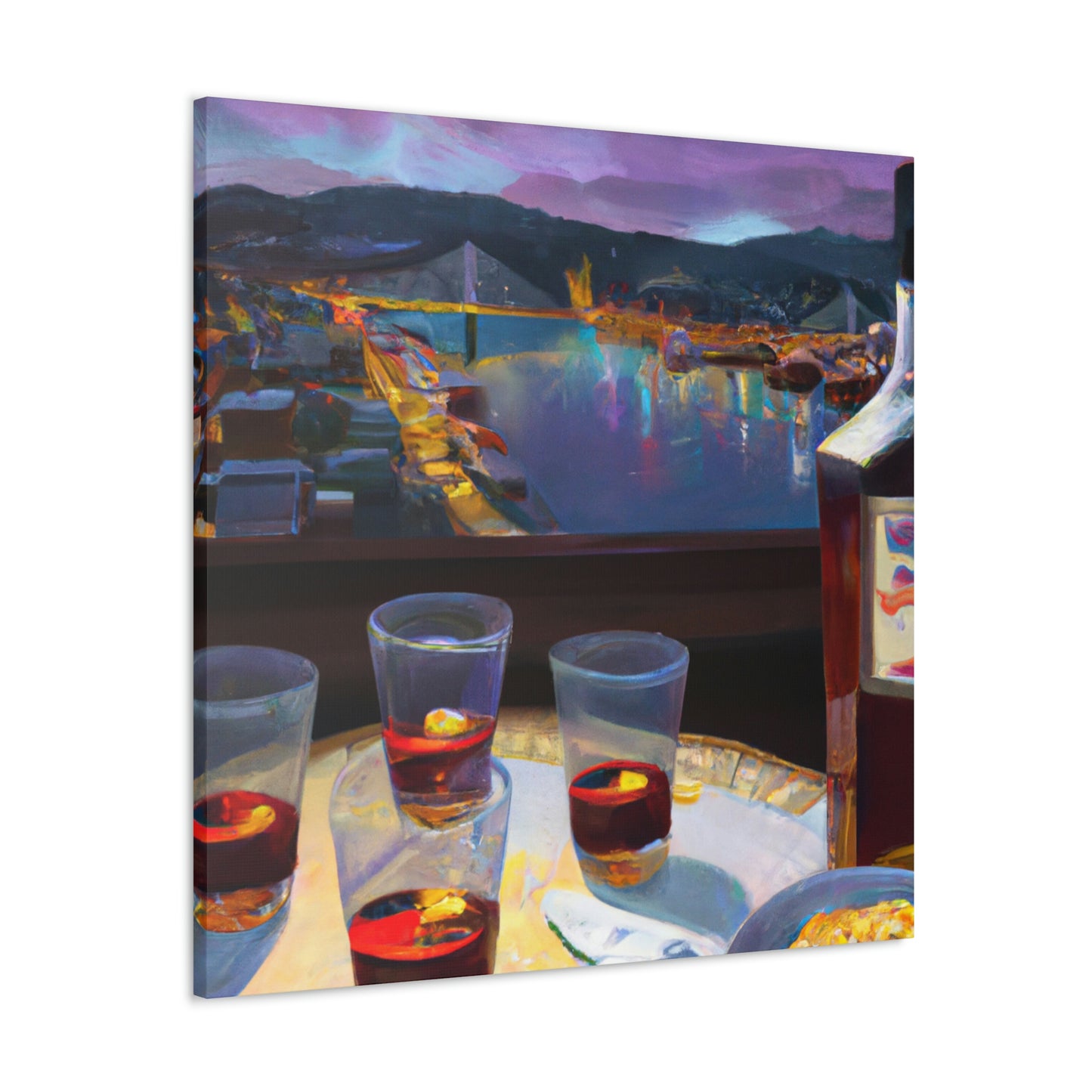 Booze in Glasses - Canvas