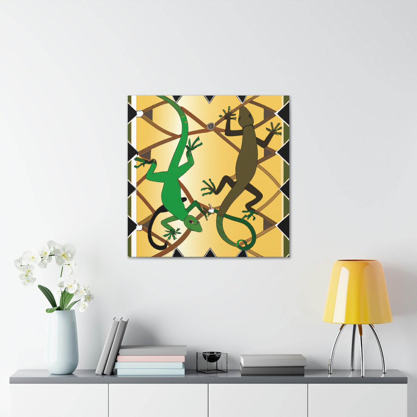 Lizards in Deco Style - Canvas