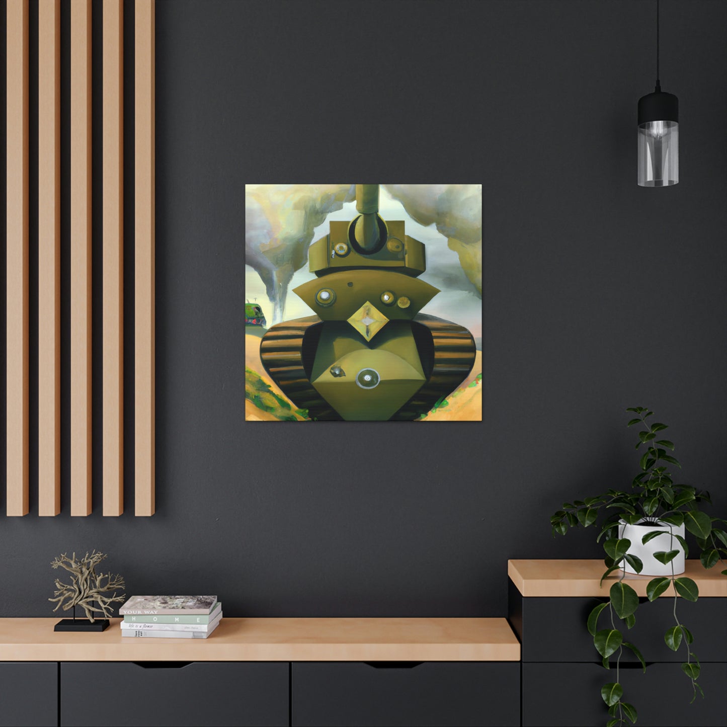 "Tank Turret Dreamscape" - Canvas