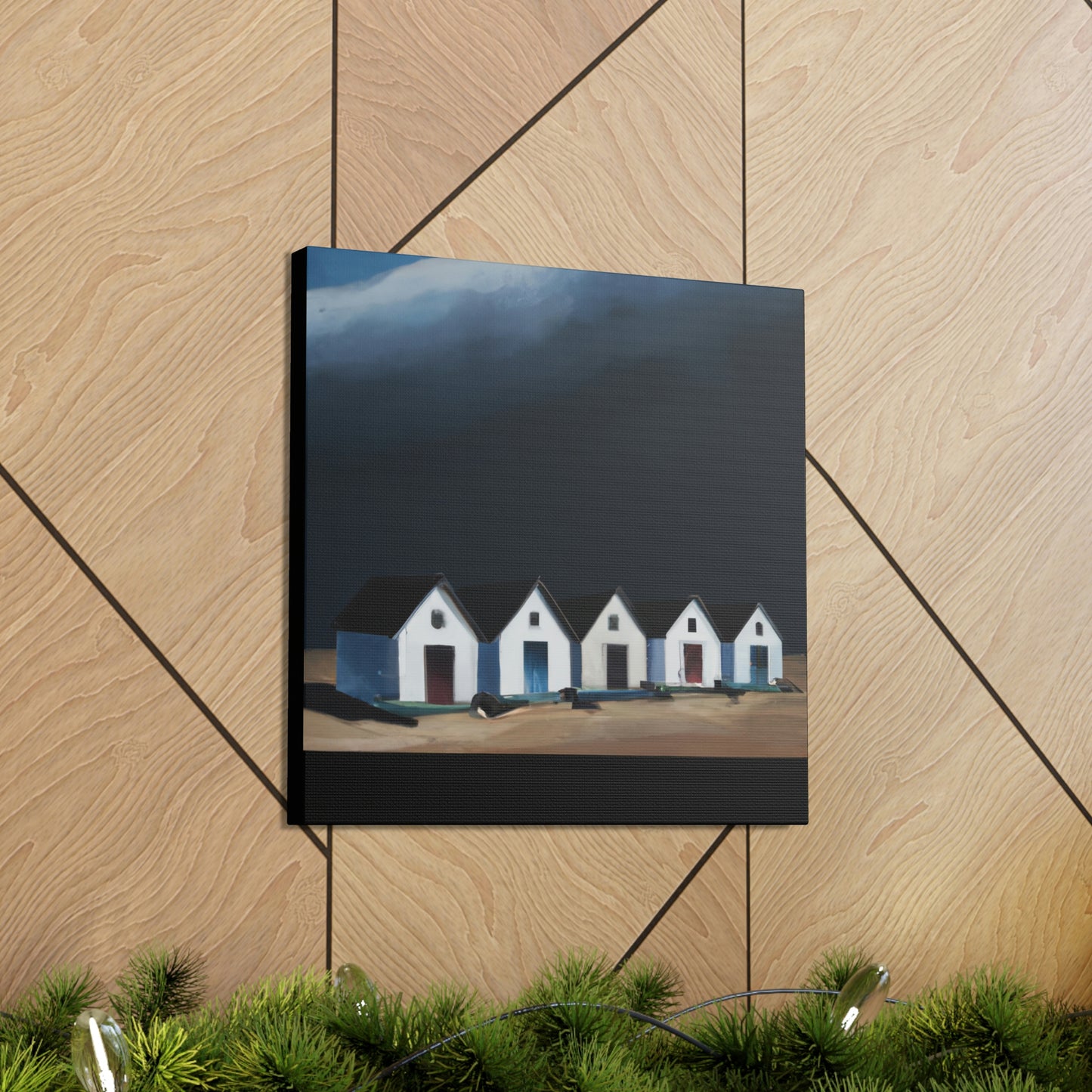 "Beach Houses - Minimalist" - Canvas