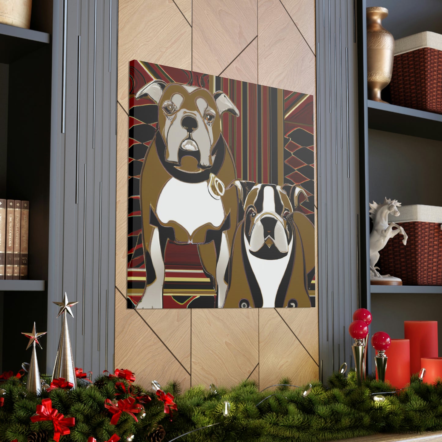 "Bulldog's Deco Grandeur" - Canvas