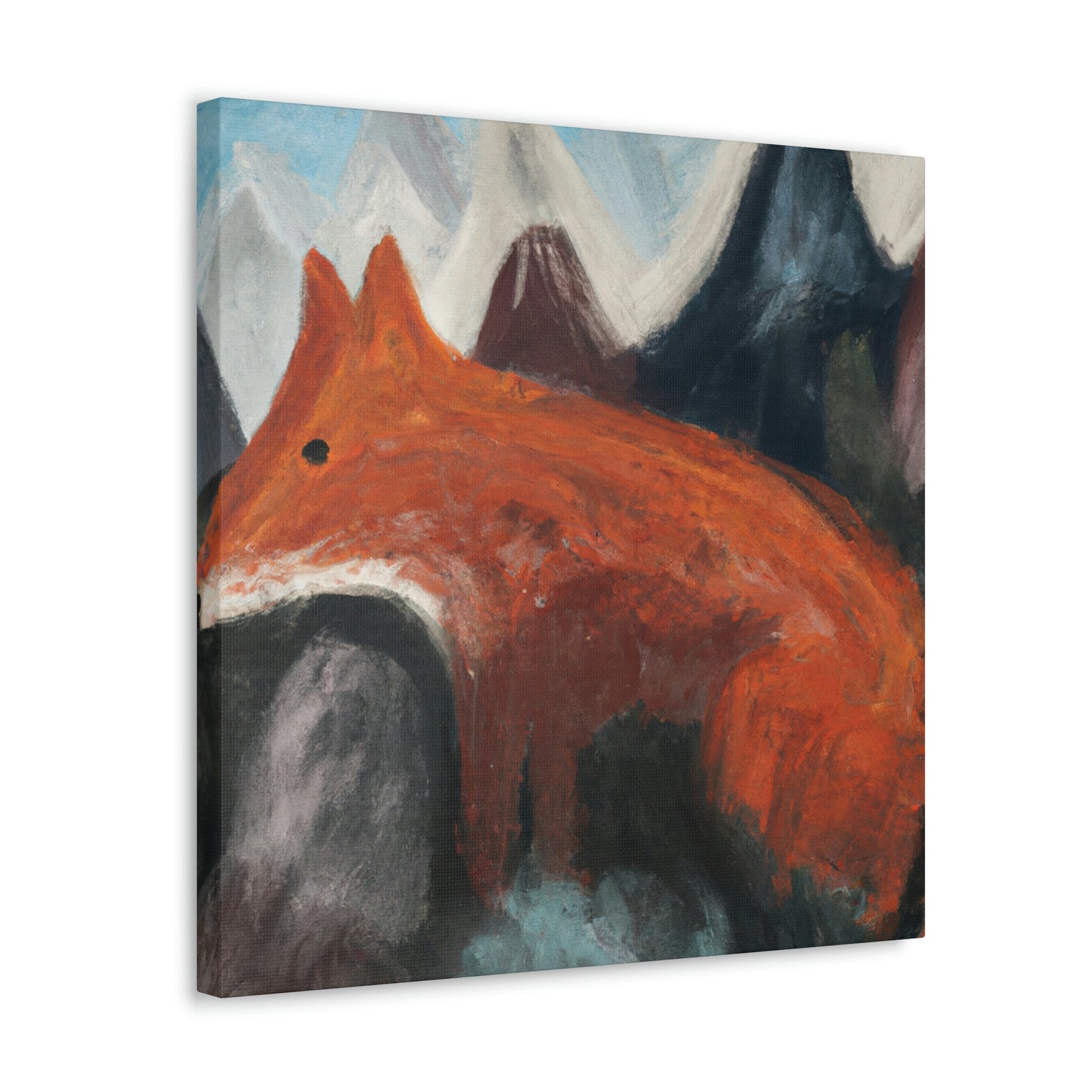 Fox in Moonlight Glow - Canvas