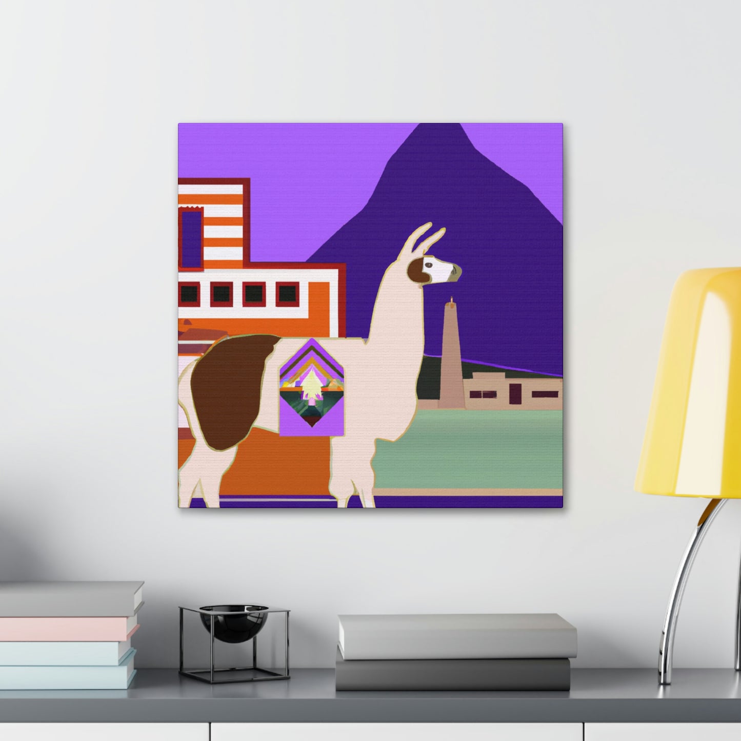 Llama Art Deco Splendor - Canvas