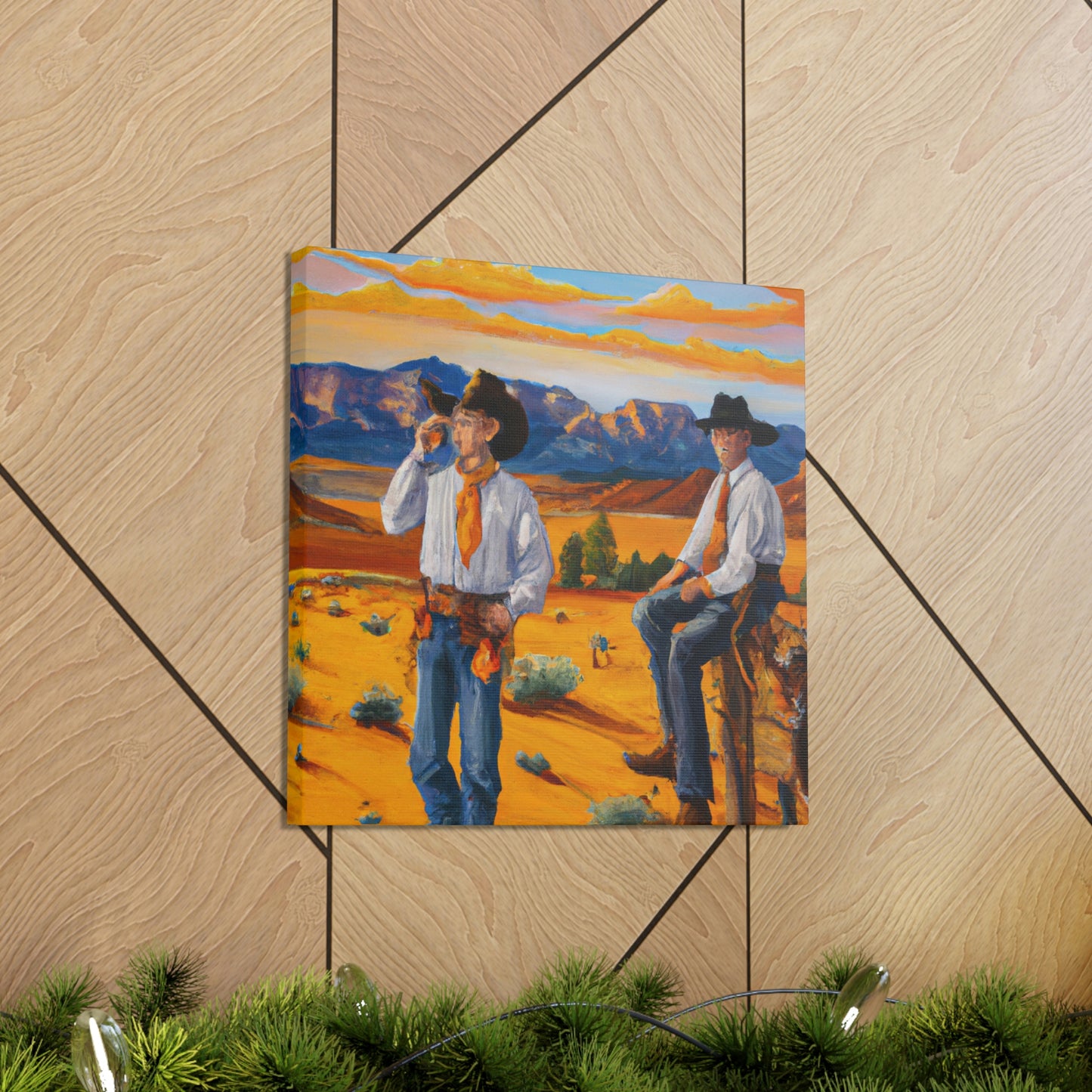 "Gilded Western Vista" - Canvas