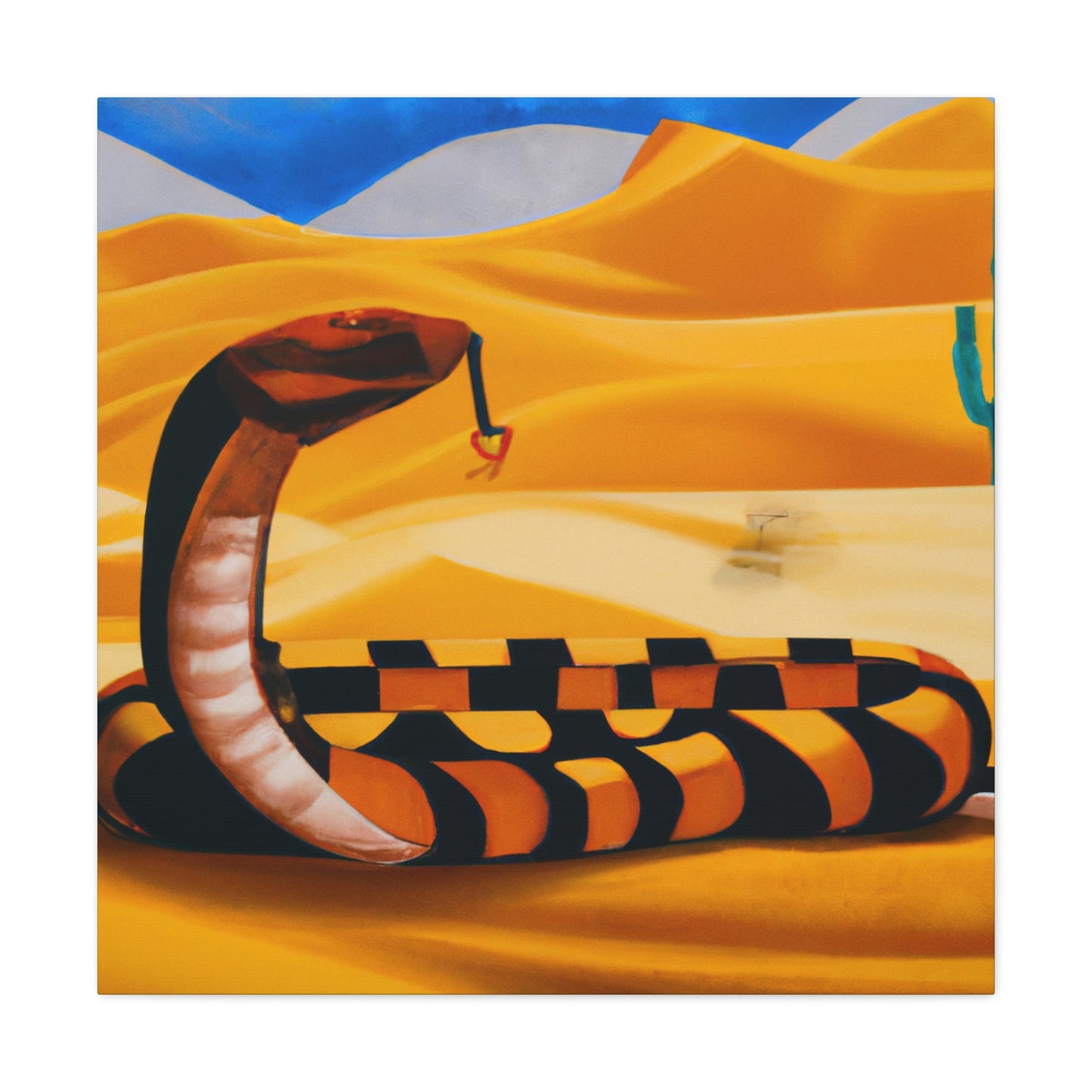 "Striking Rattlesnake Deco" - Canvas