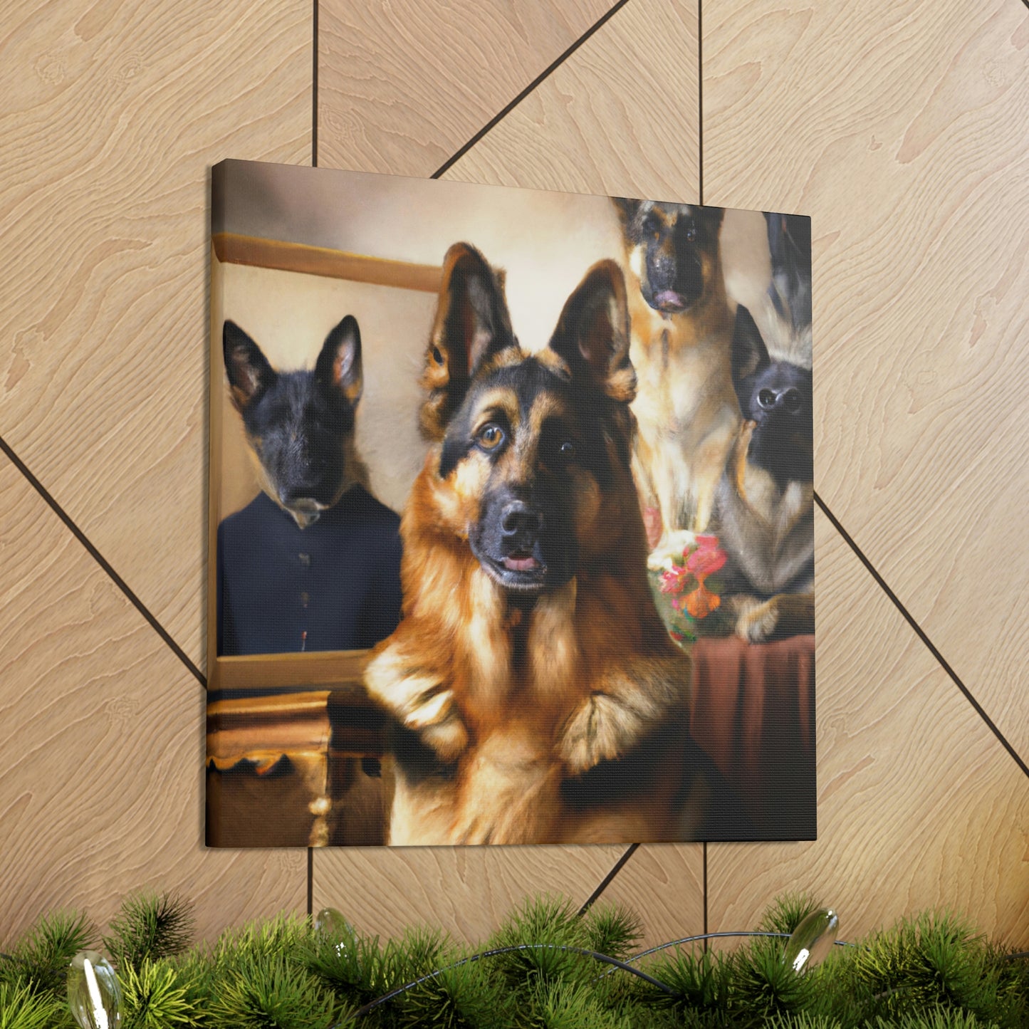 "German Shepherd Reflection" - Canvas