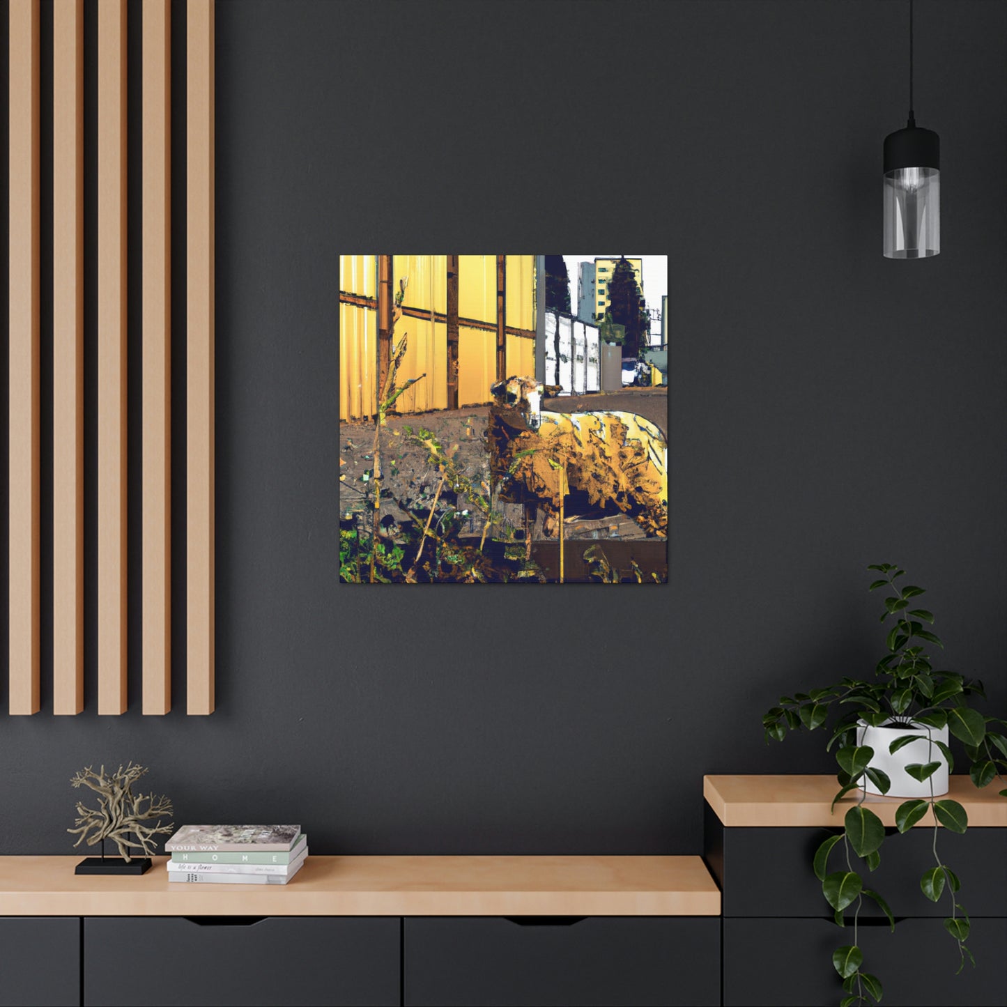 Lamb in the Mist - Canvas