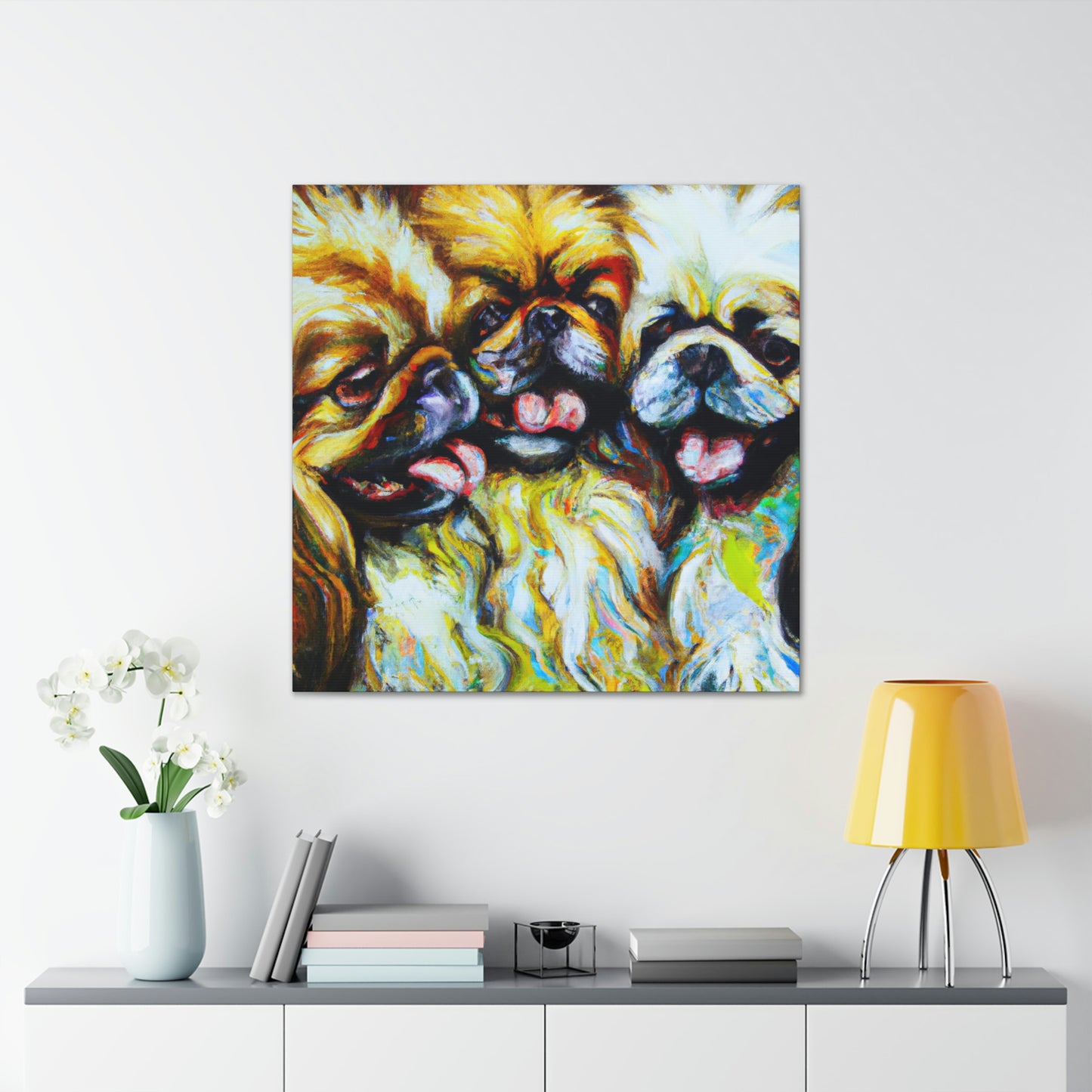 Pekingese Pride Expressionism - Canvas