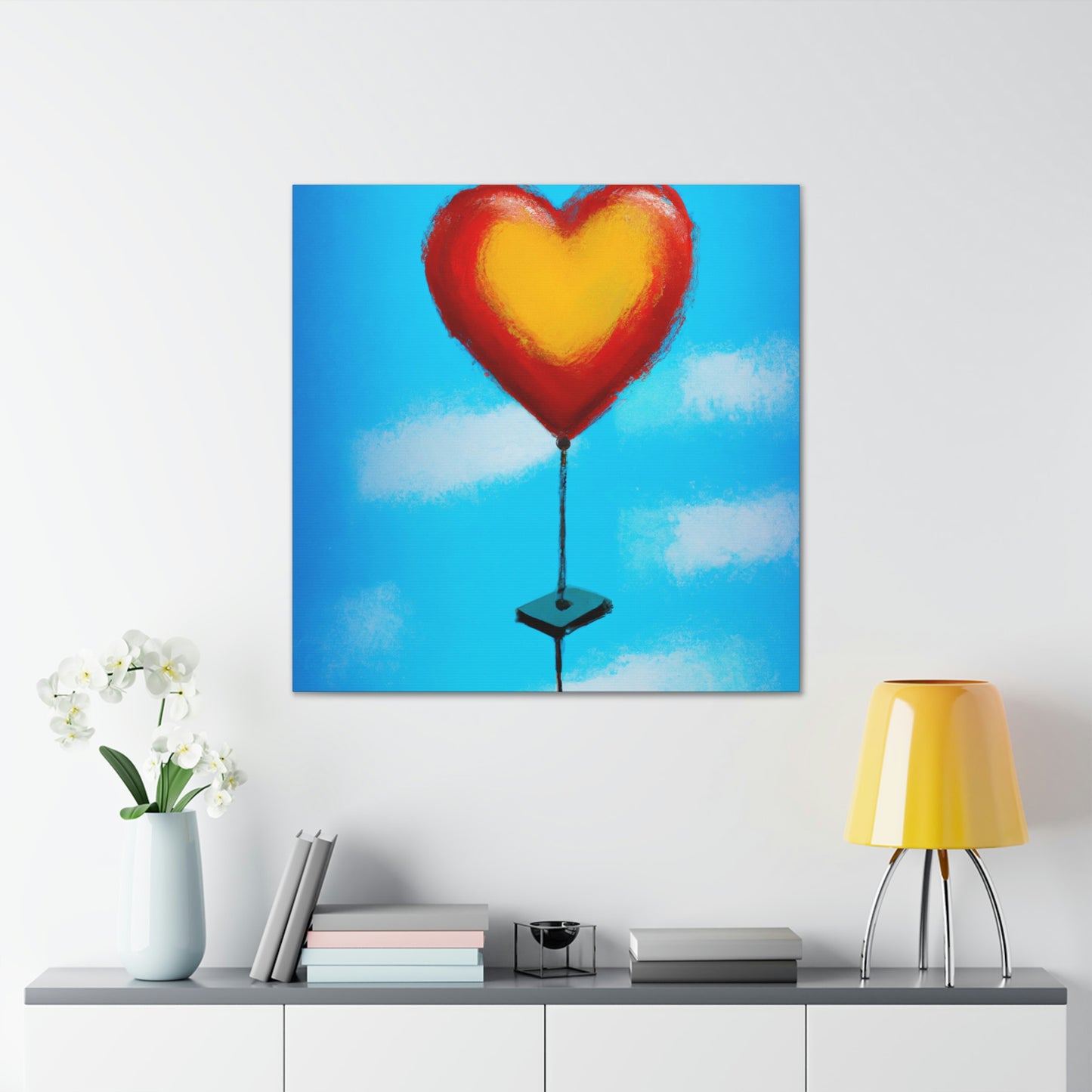 Heart Balloon Joyful Release - Canvas