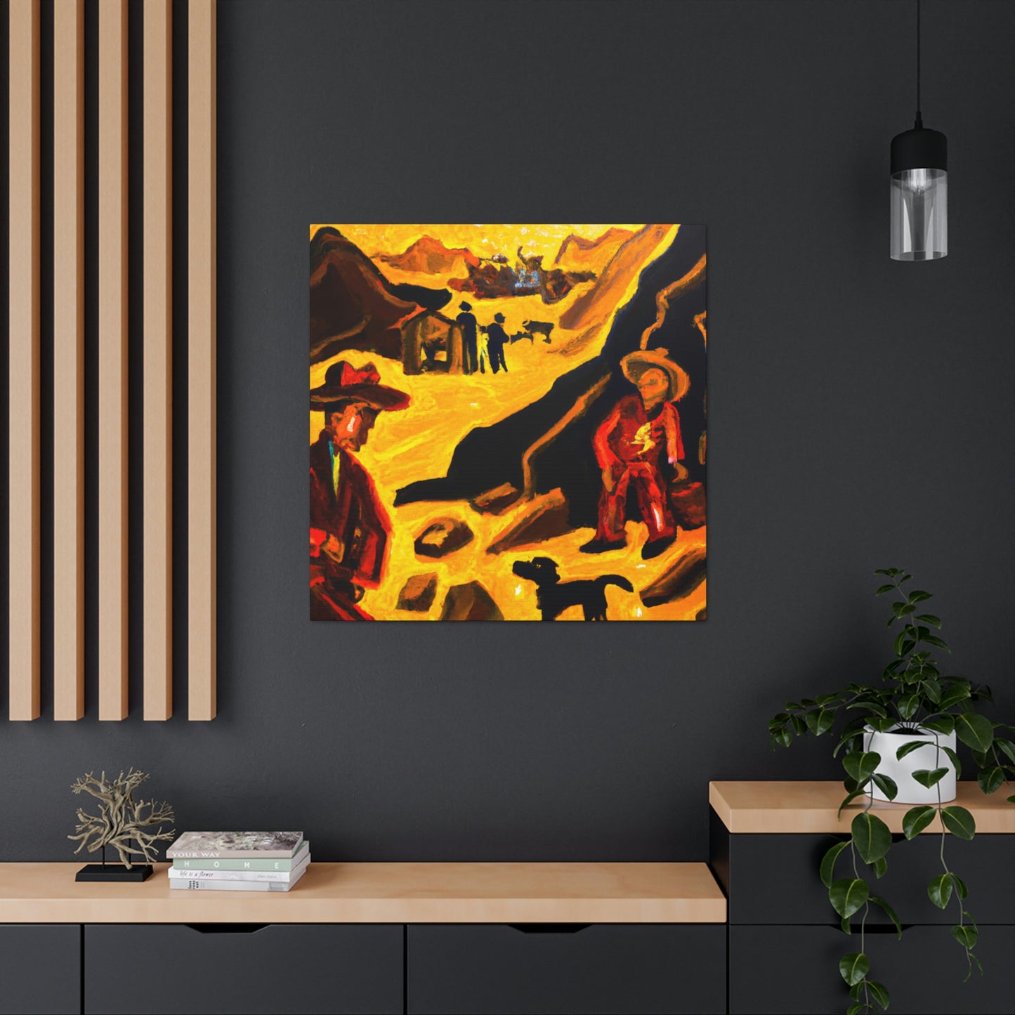 Gold Mine Ablaze - Canvas