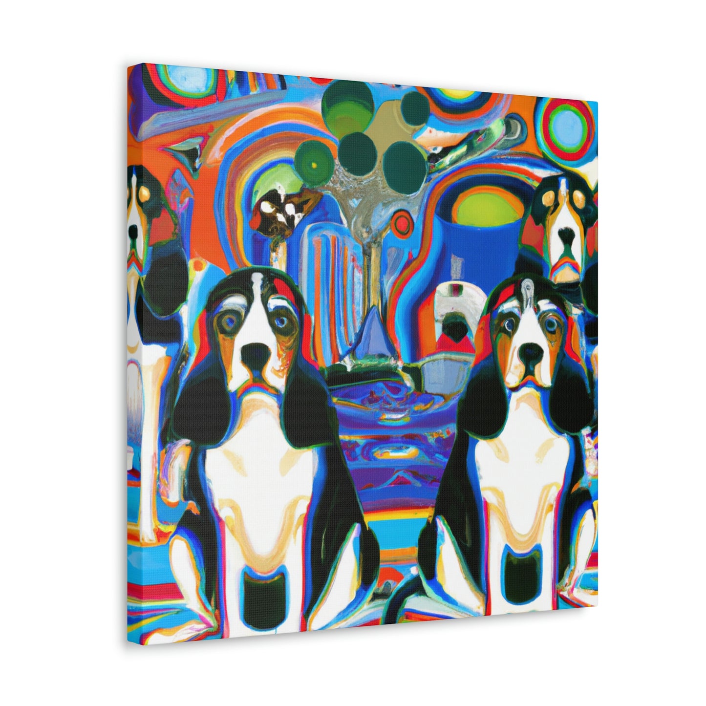 "Beagle in Art Deco" - Canvas