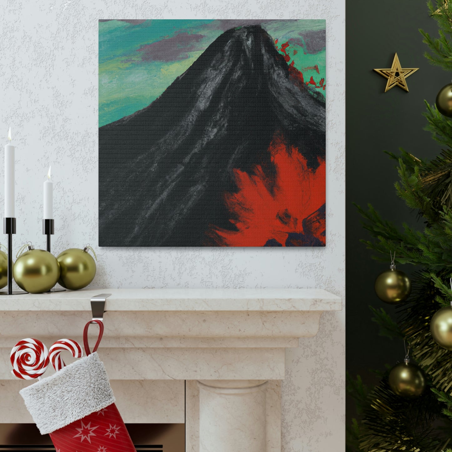 Volcano in Eruption - Canvas