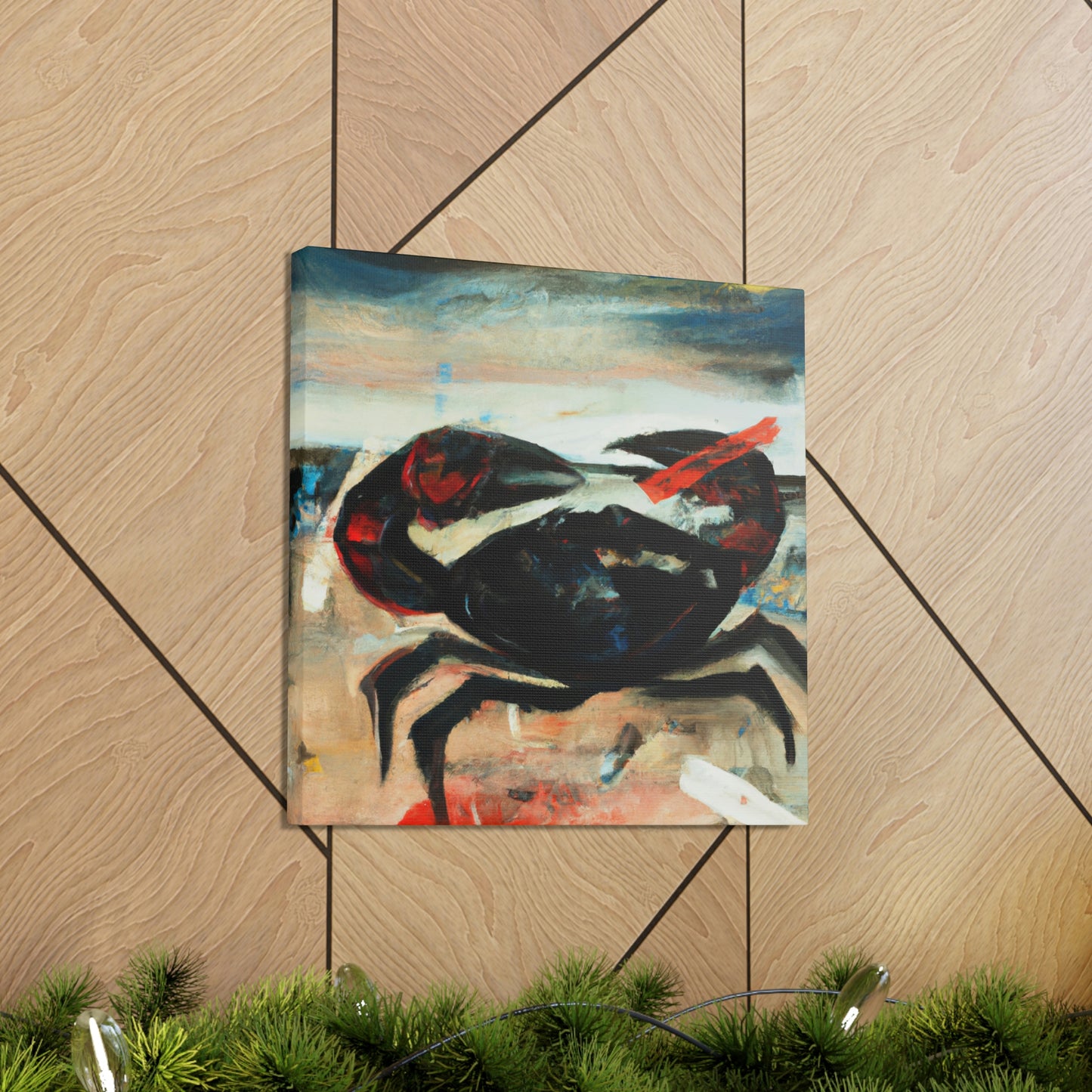 Crab on Abstract Canvas - Canvas