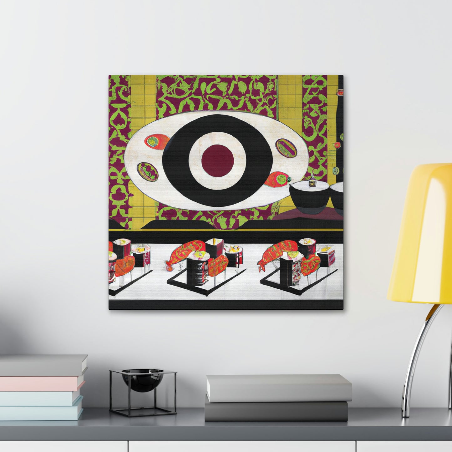 "Sushi Art Deco Dance" - Canvas