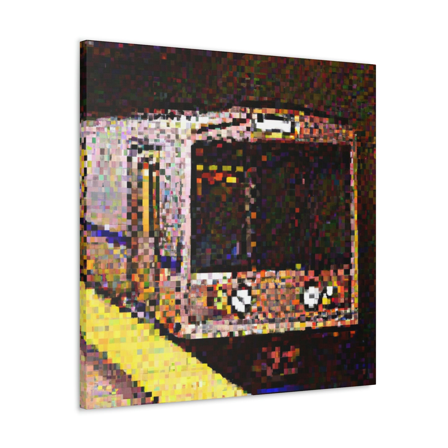 Subway Train Pointillism - Canvas