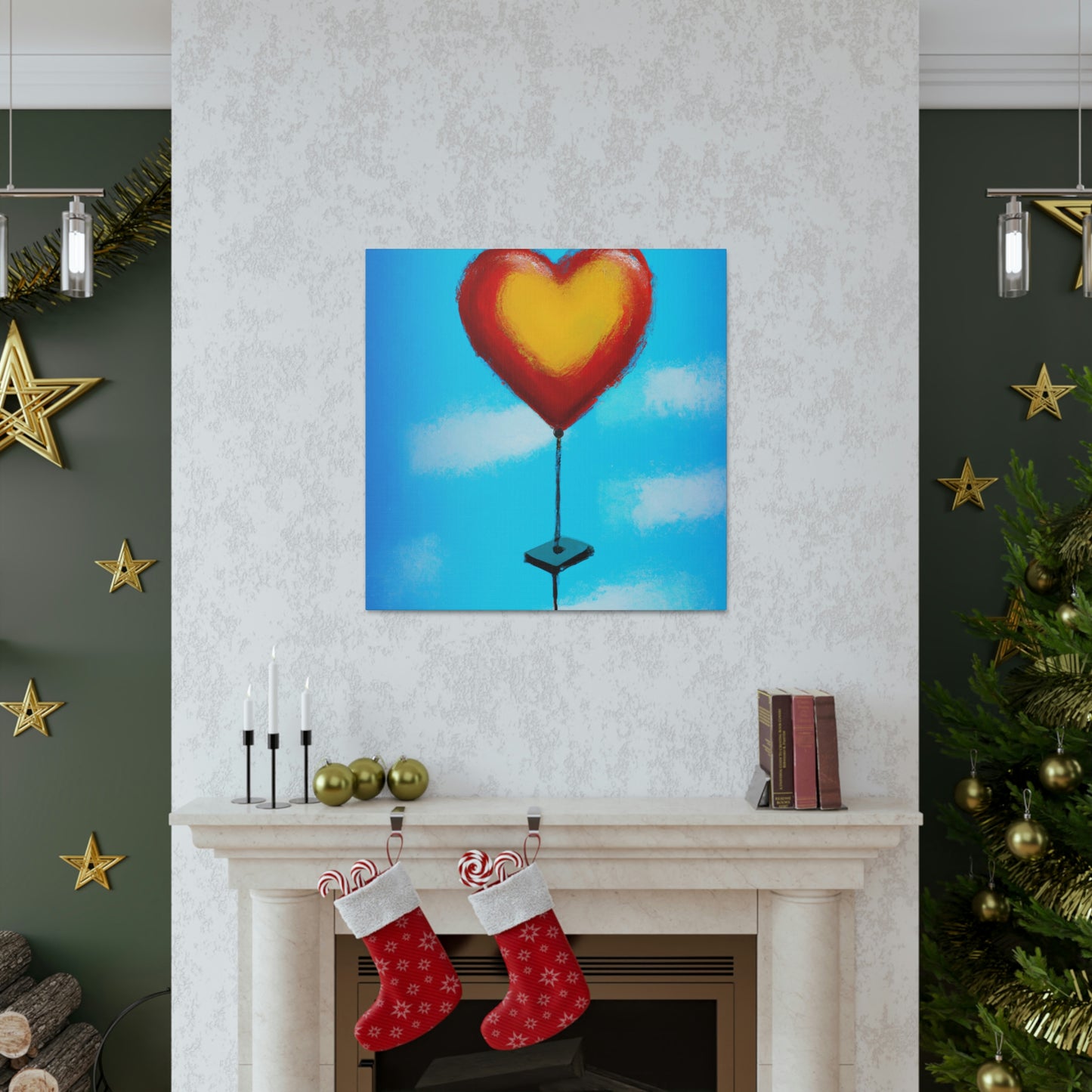 Heart Balloon Joyful Release - Canvas