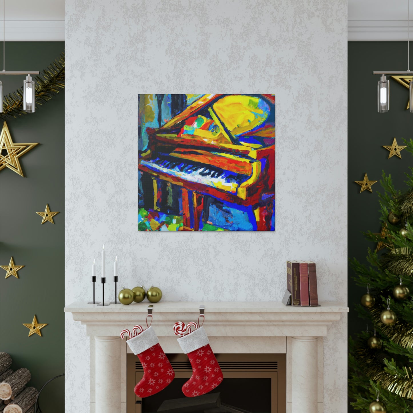 "Playing Piano in Color" - Canvas