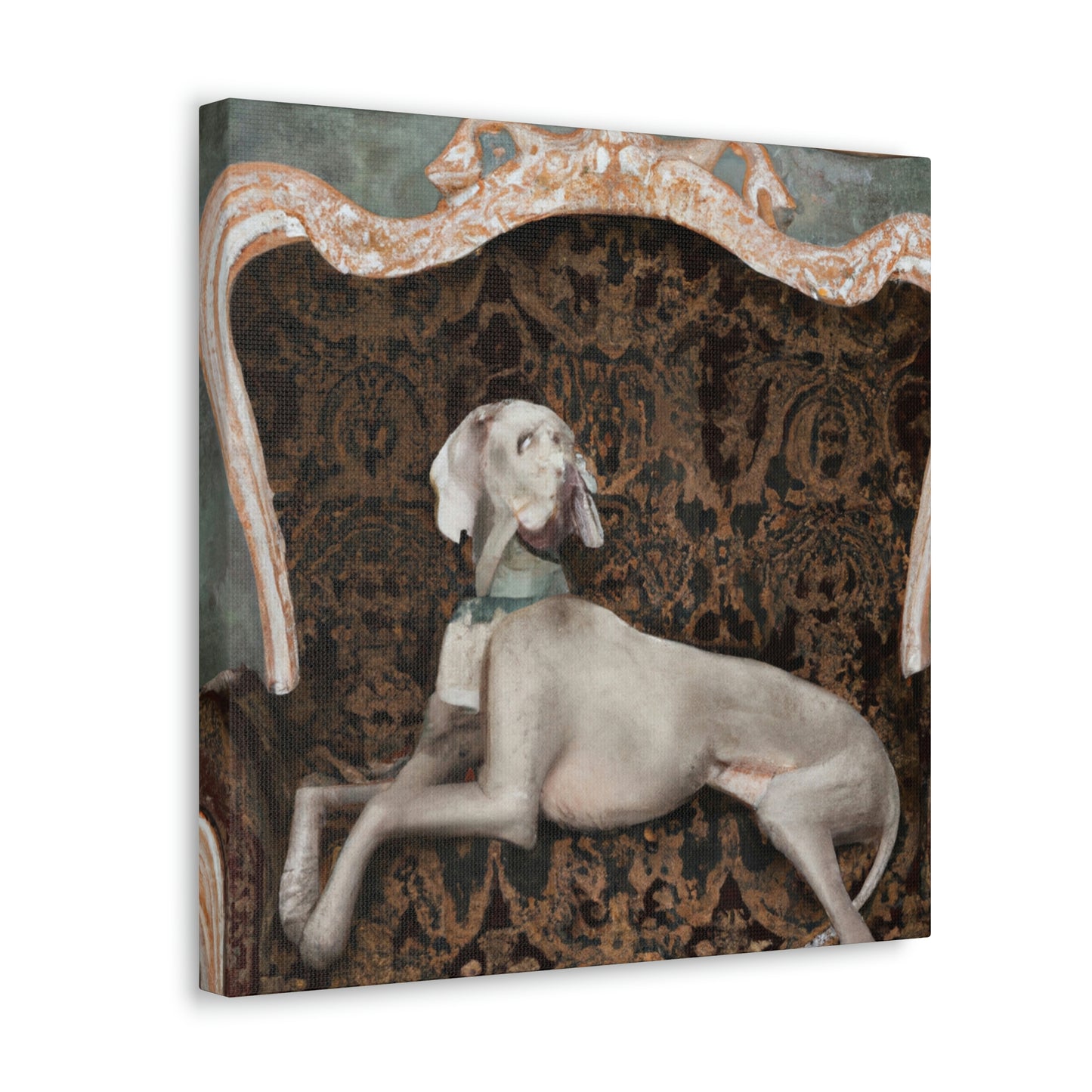 "Weimaraner at Play" - Canvas