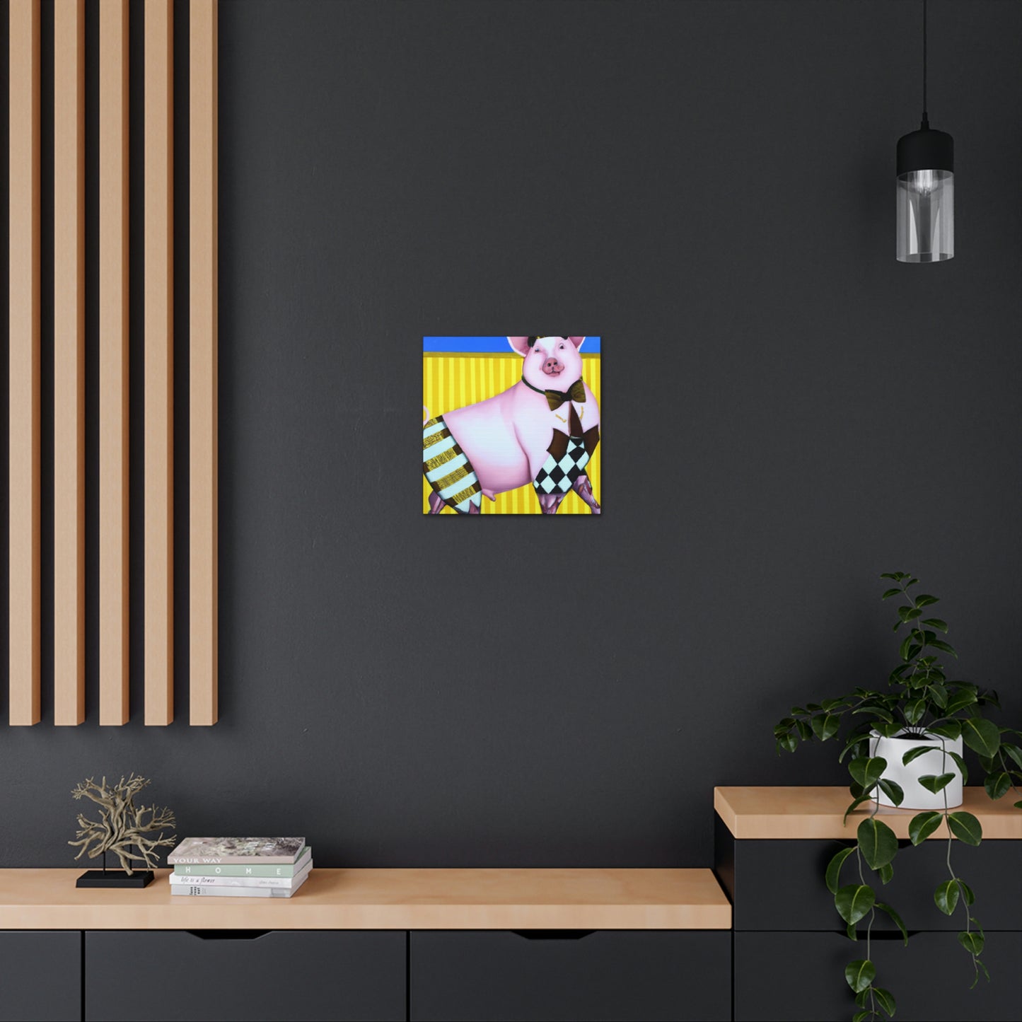 "Pig's Golden Glow" - Canvas