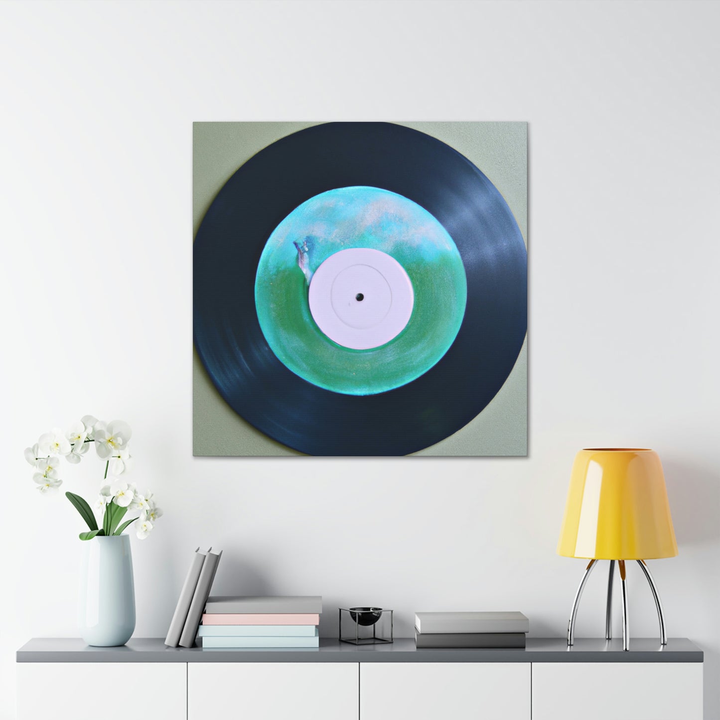 "Vinyl Record Dreamscape" - Canvas