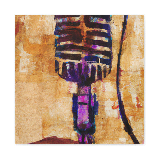 "Microphone in Monochrome". - Canvas