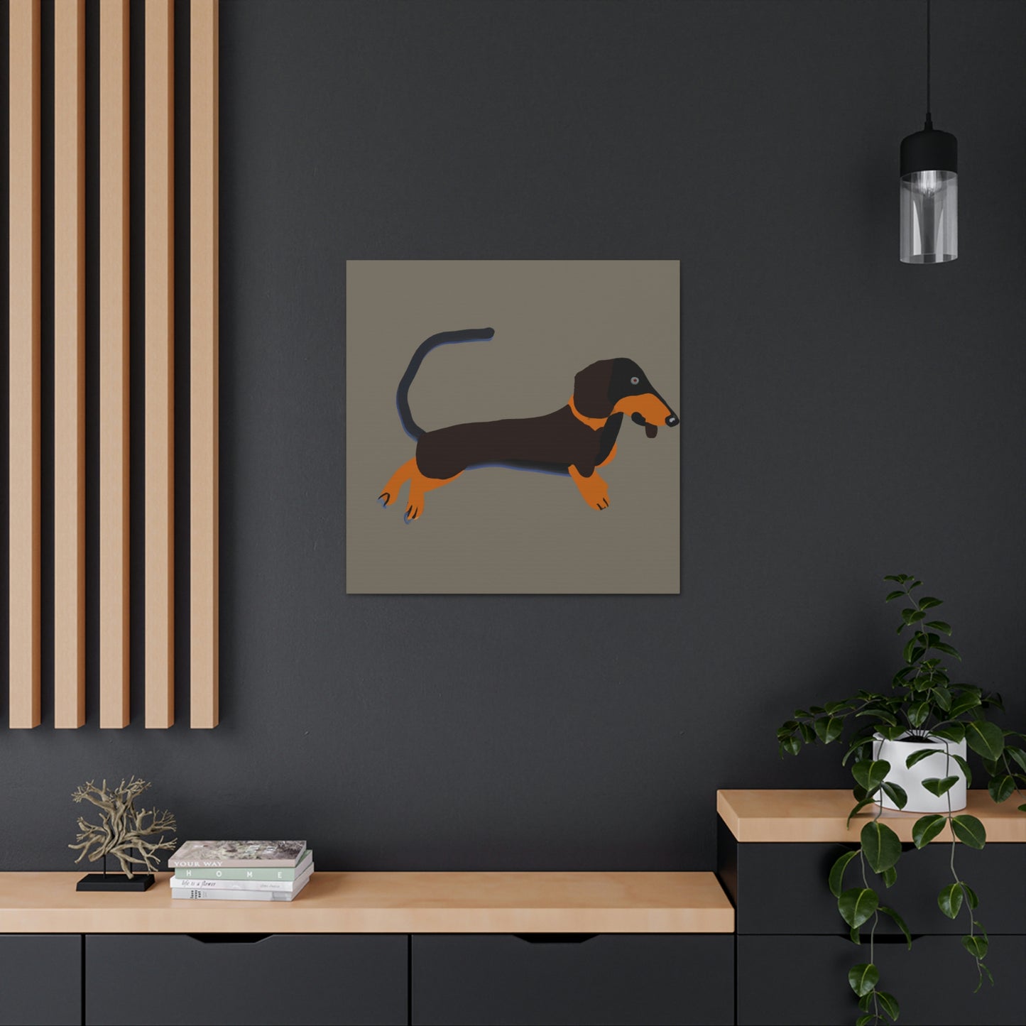 "Dachshund in Minimalism" - Canvas