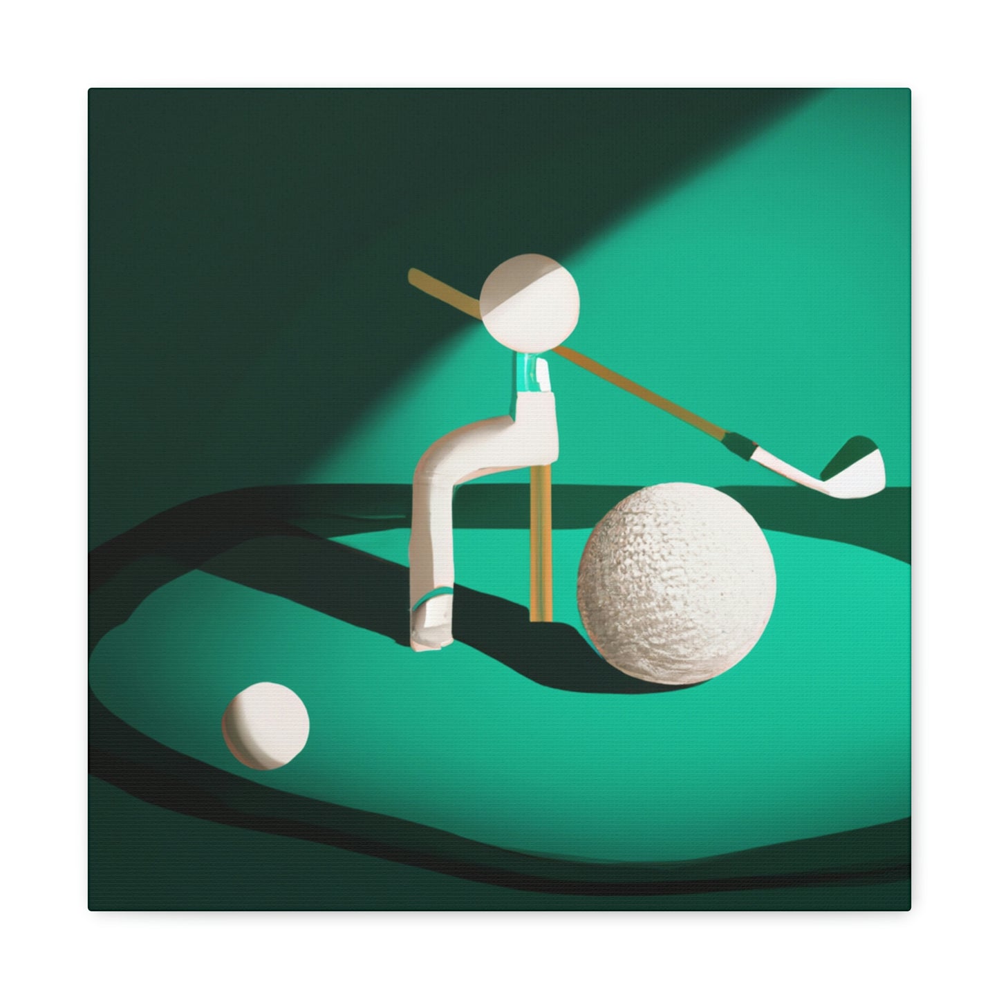 Golfing In Minimalism - Canvas