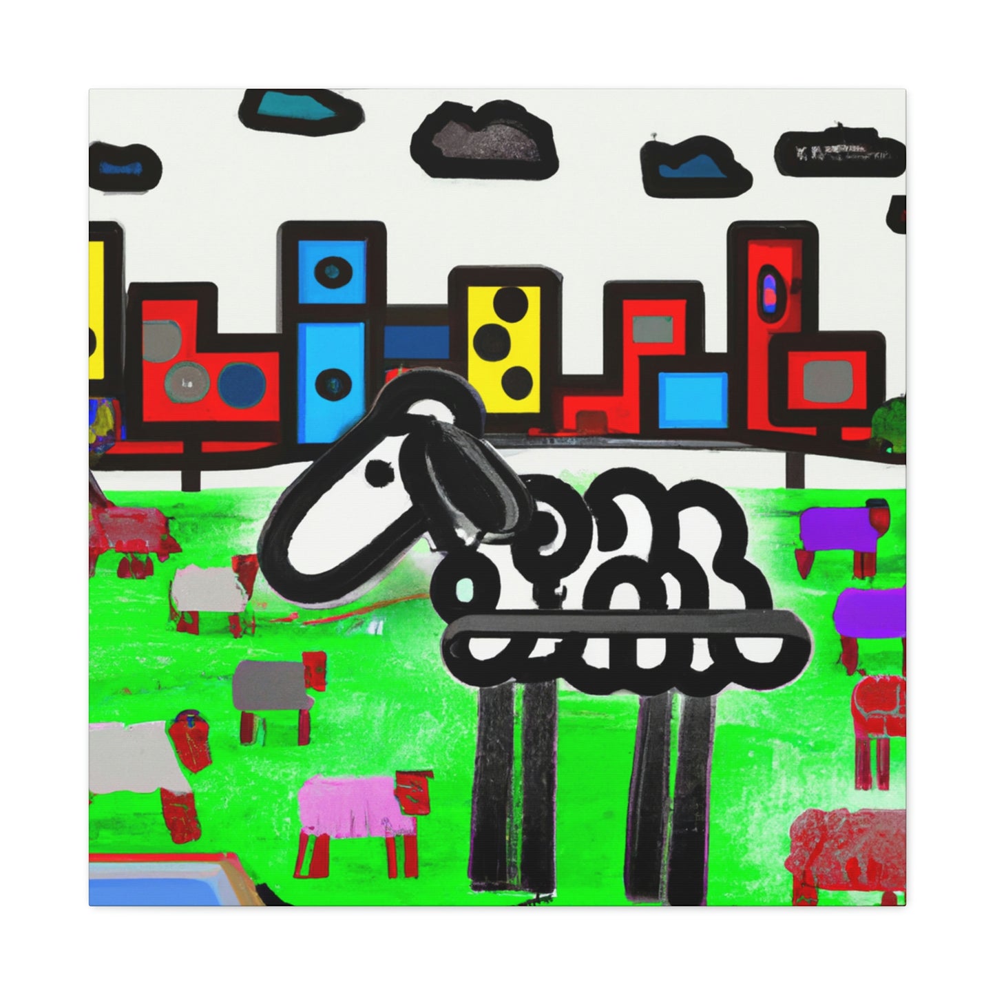 Sheep in Dreamscape - Canvas