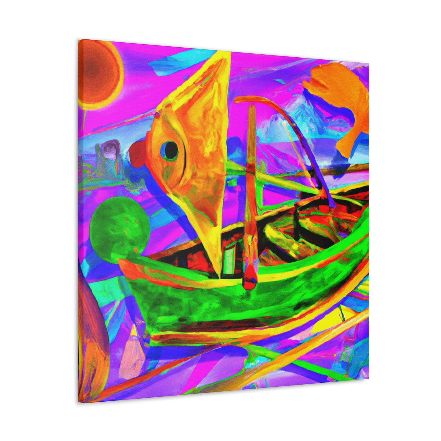 Fishing Boat Adrift. - Canvas